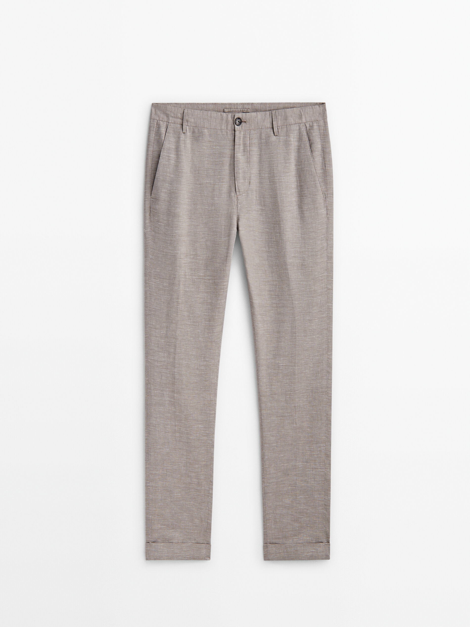 Pantalón chino fil a fil tapered fit - BEIGE