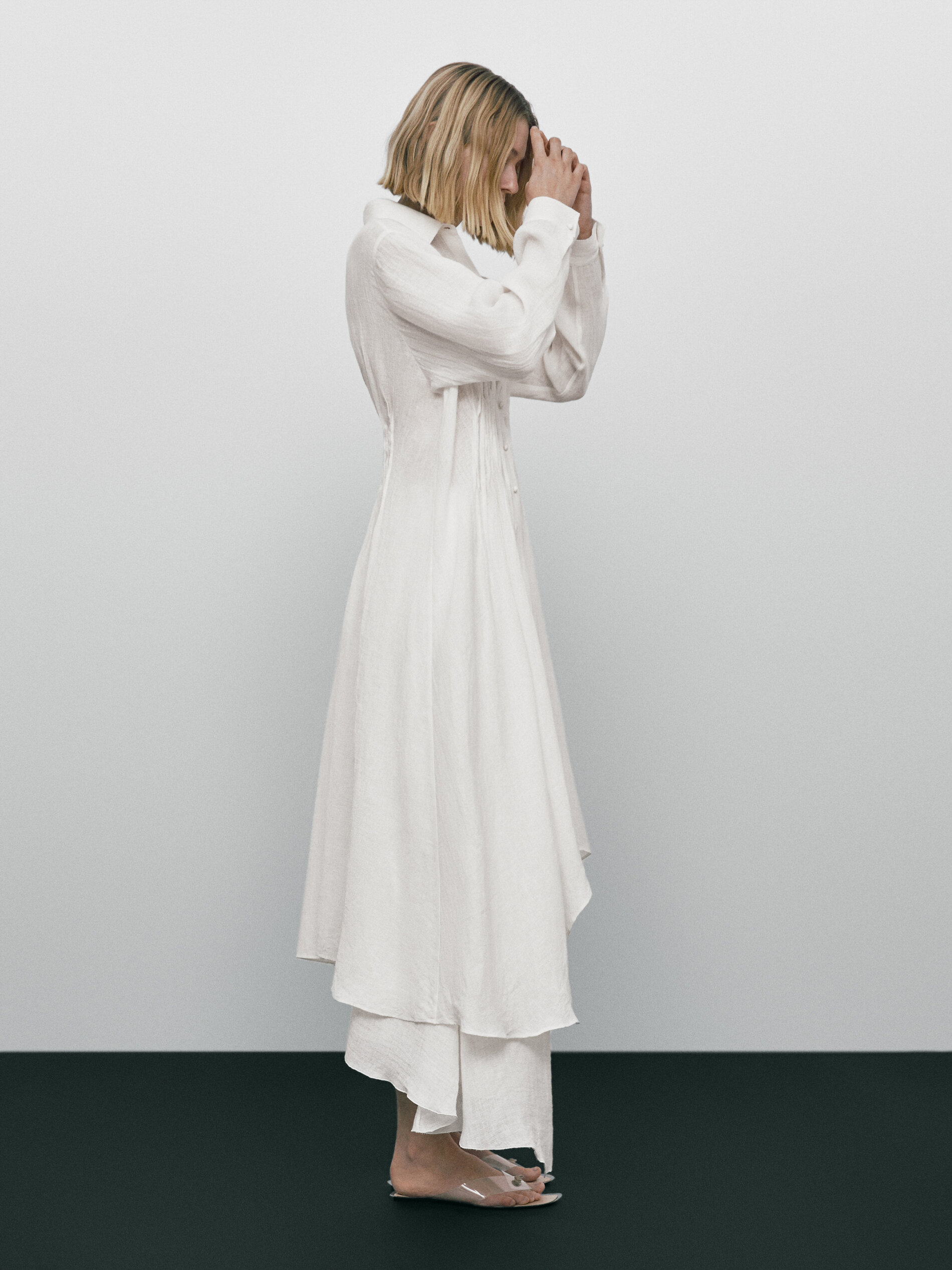 Blusón pliegues Limited Edition - CRUDO