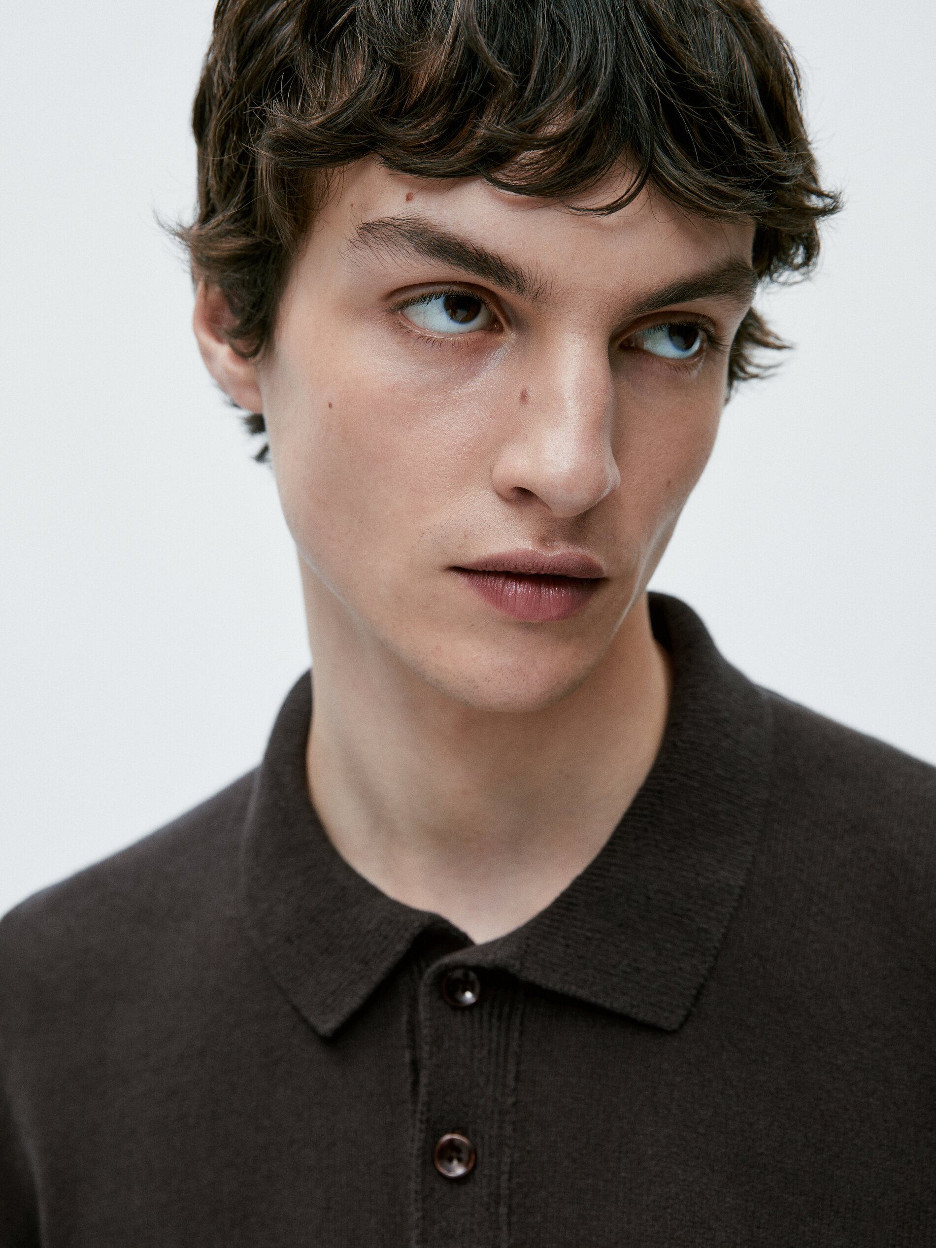 Jersey polo manga corta algodón - MARRÓN