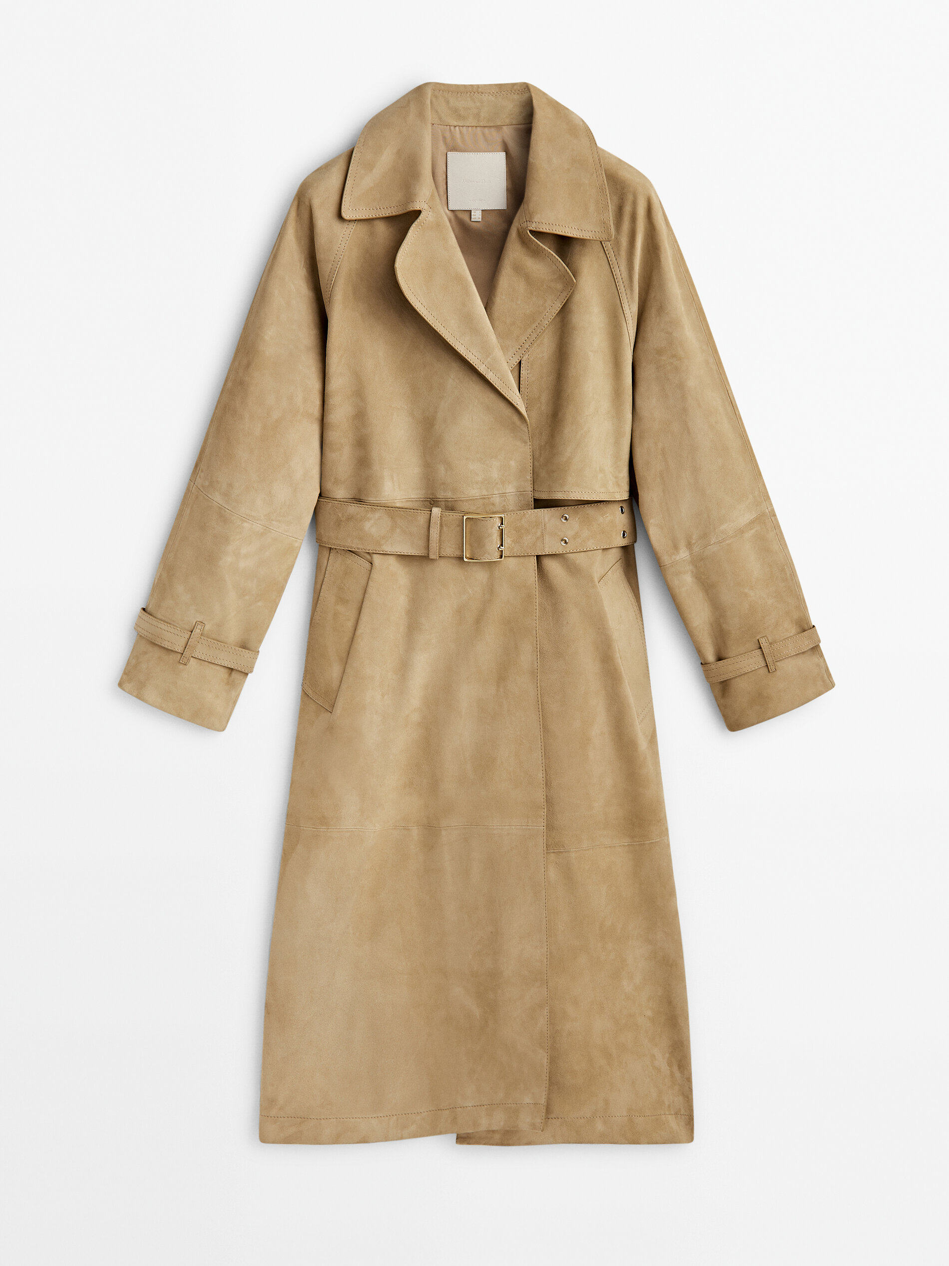 Chaqueta trench ante - CAMEL