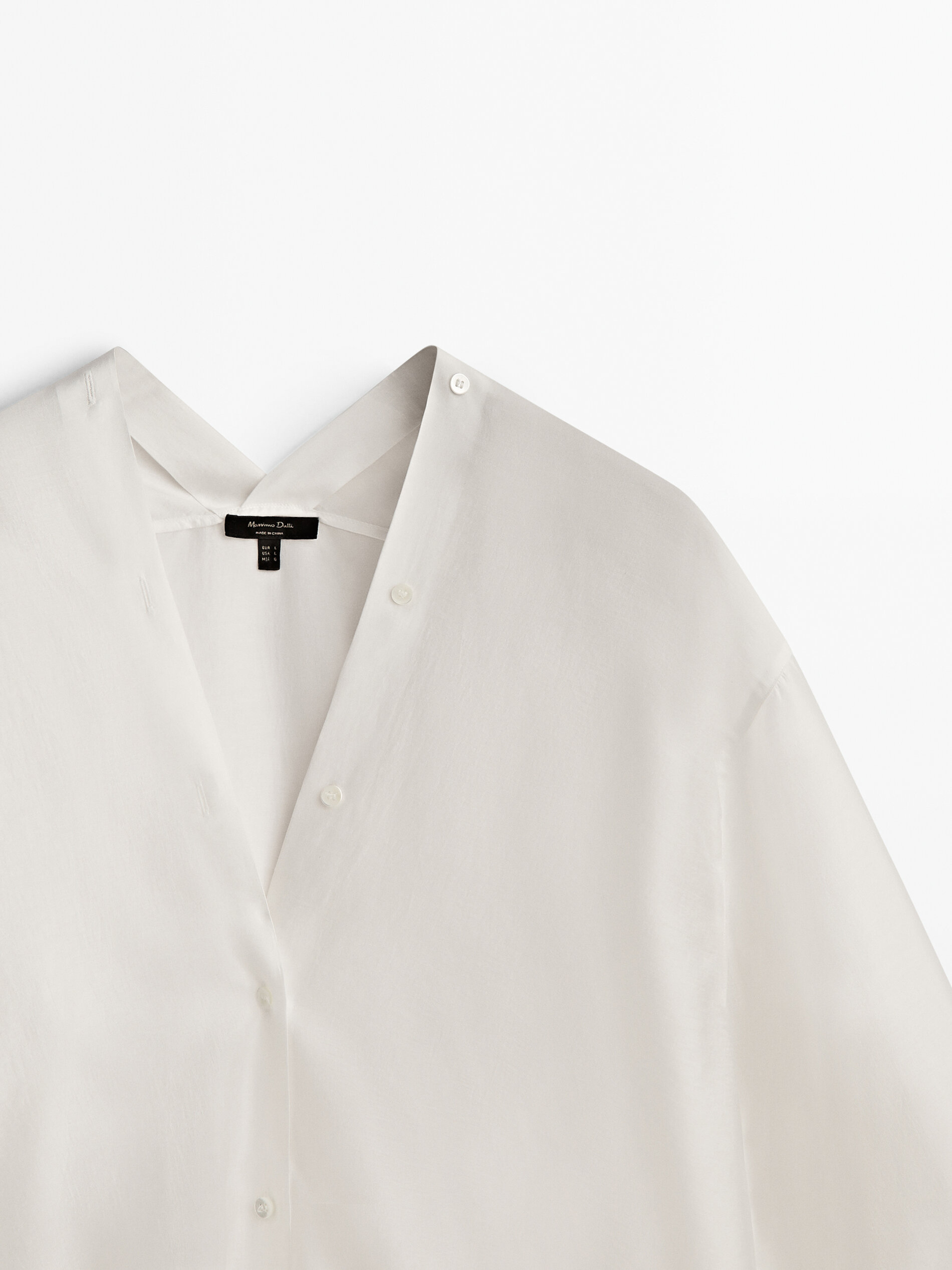 Camisa kimono escote pico - BLANCO
