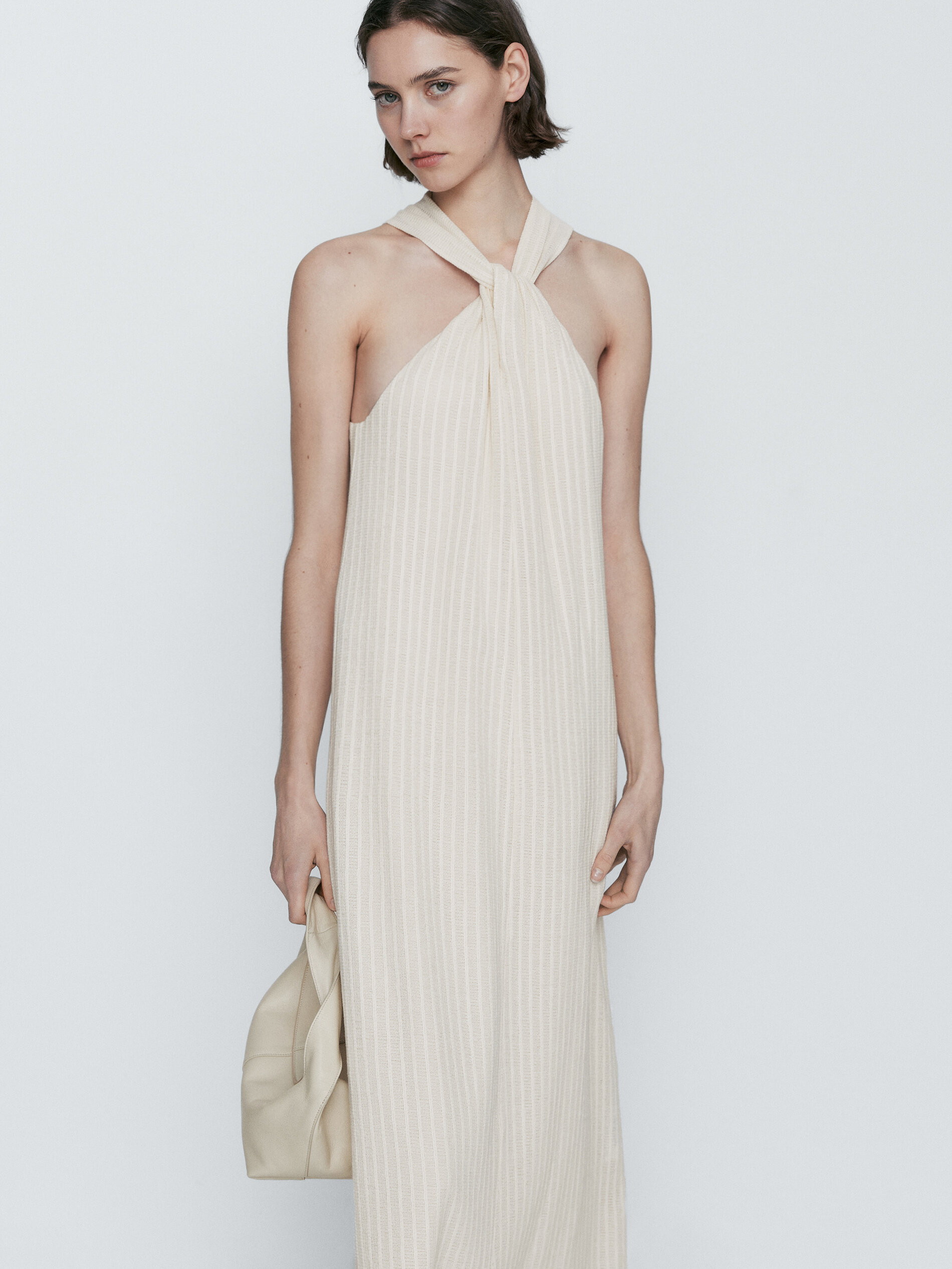 Vestido estructura tirante cruzado - CRUDO