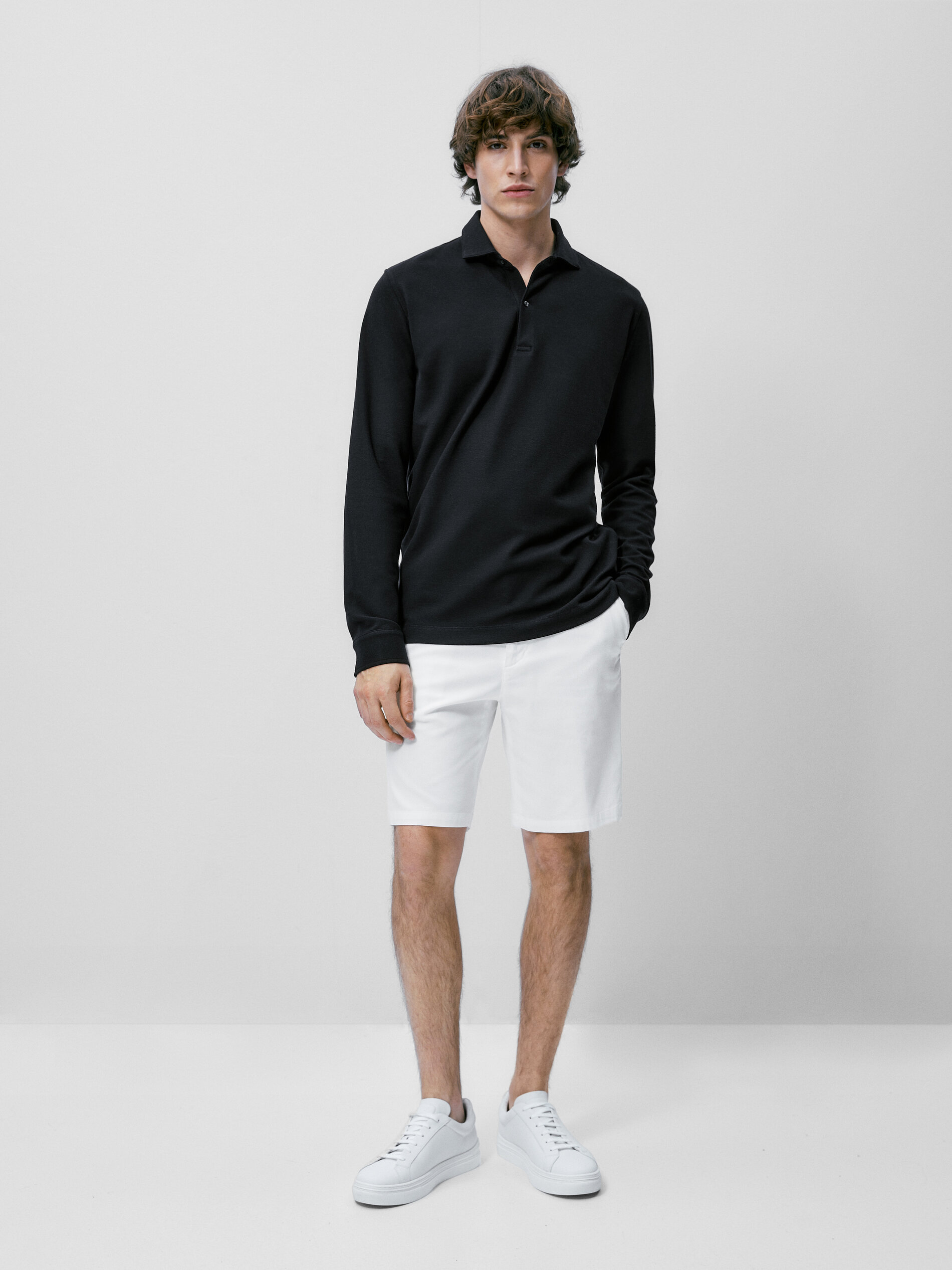 Bermuda microestructura algodón - BLANCO