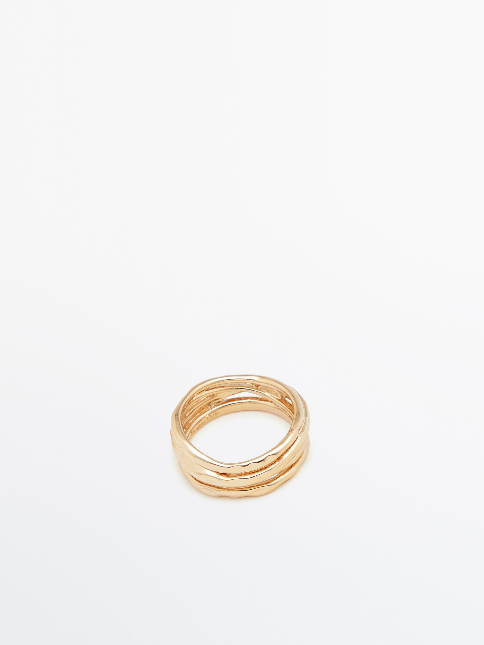 Pack anillos minimal baño oro - DORADO
