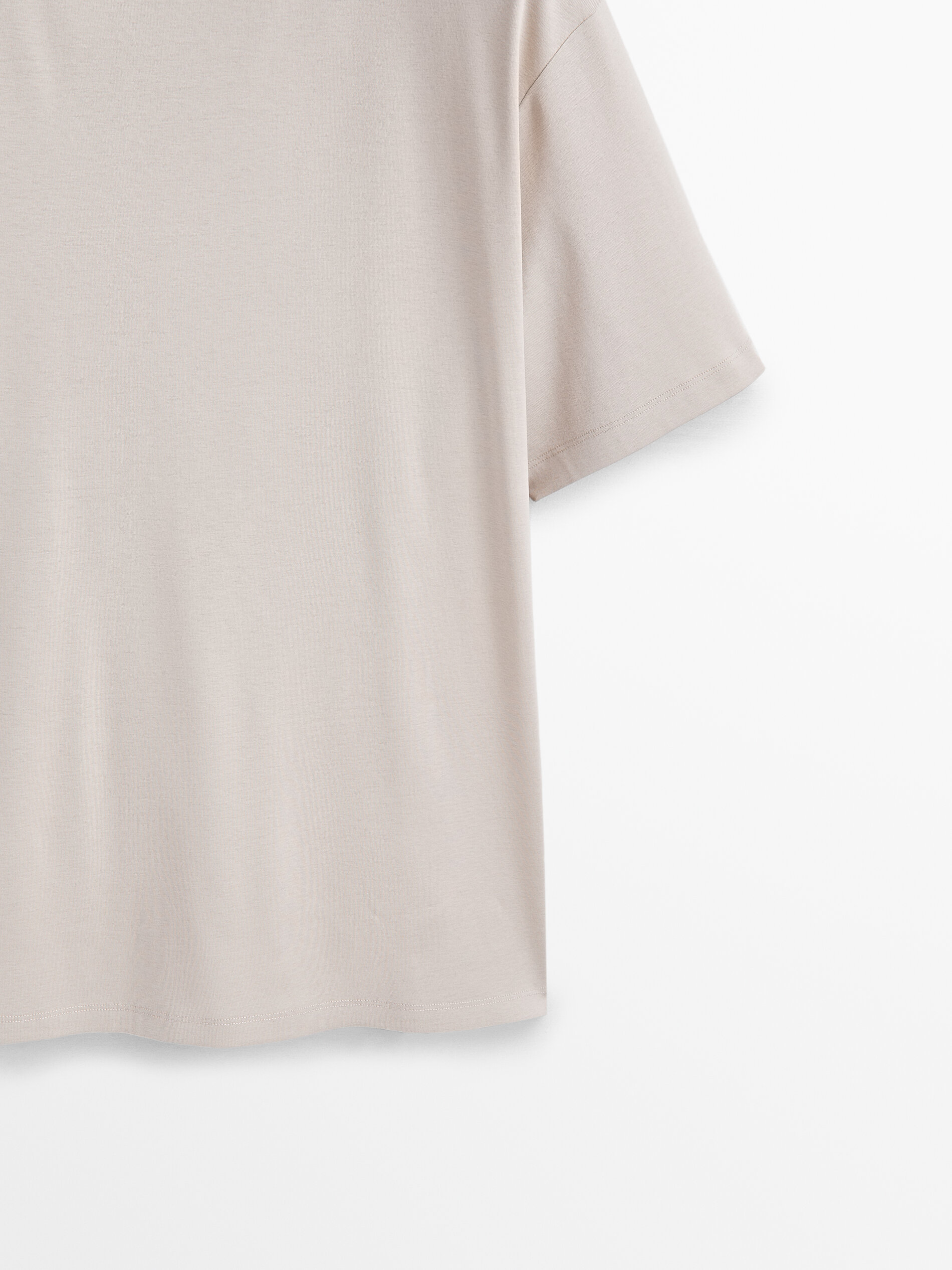 Camiseta manga corta algodón relaxed fit -Studio - ARENA CLARO