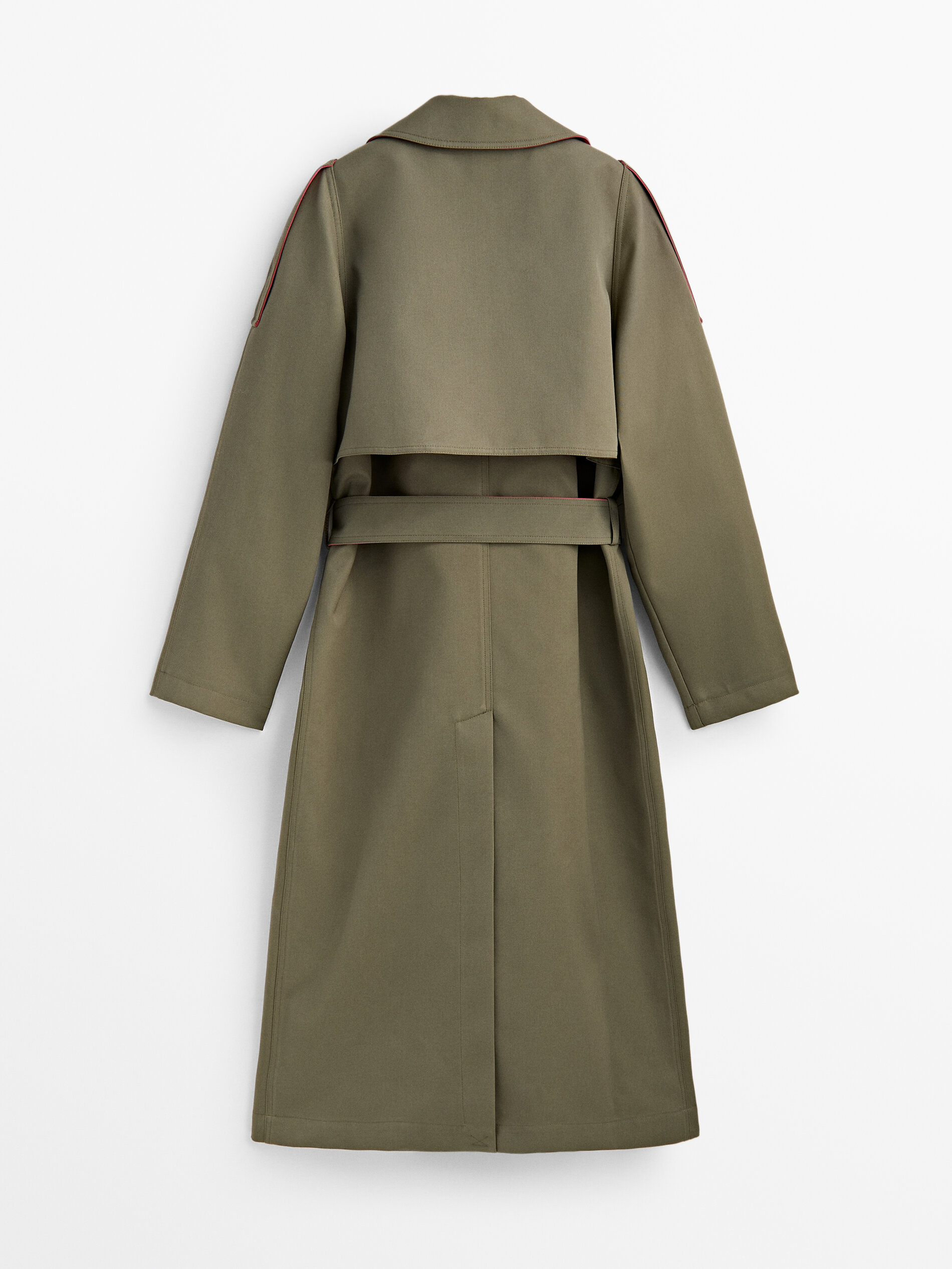 Chaqueta trench contraste color - KAKI