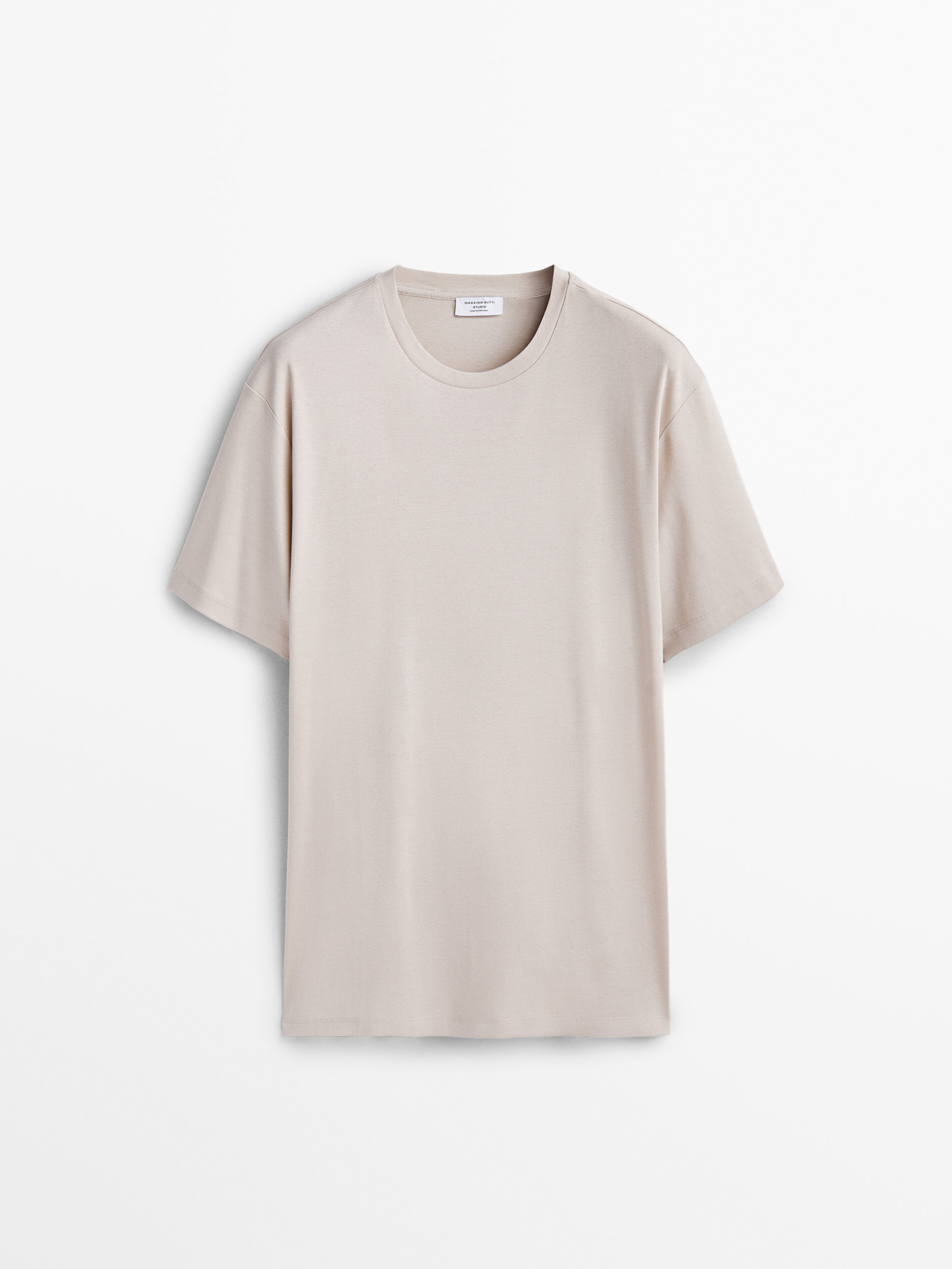 Camiseta manga corta algodón relaxed fit -Studio - ARENA CLARO