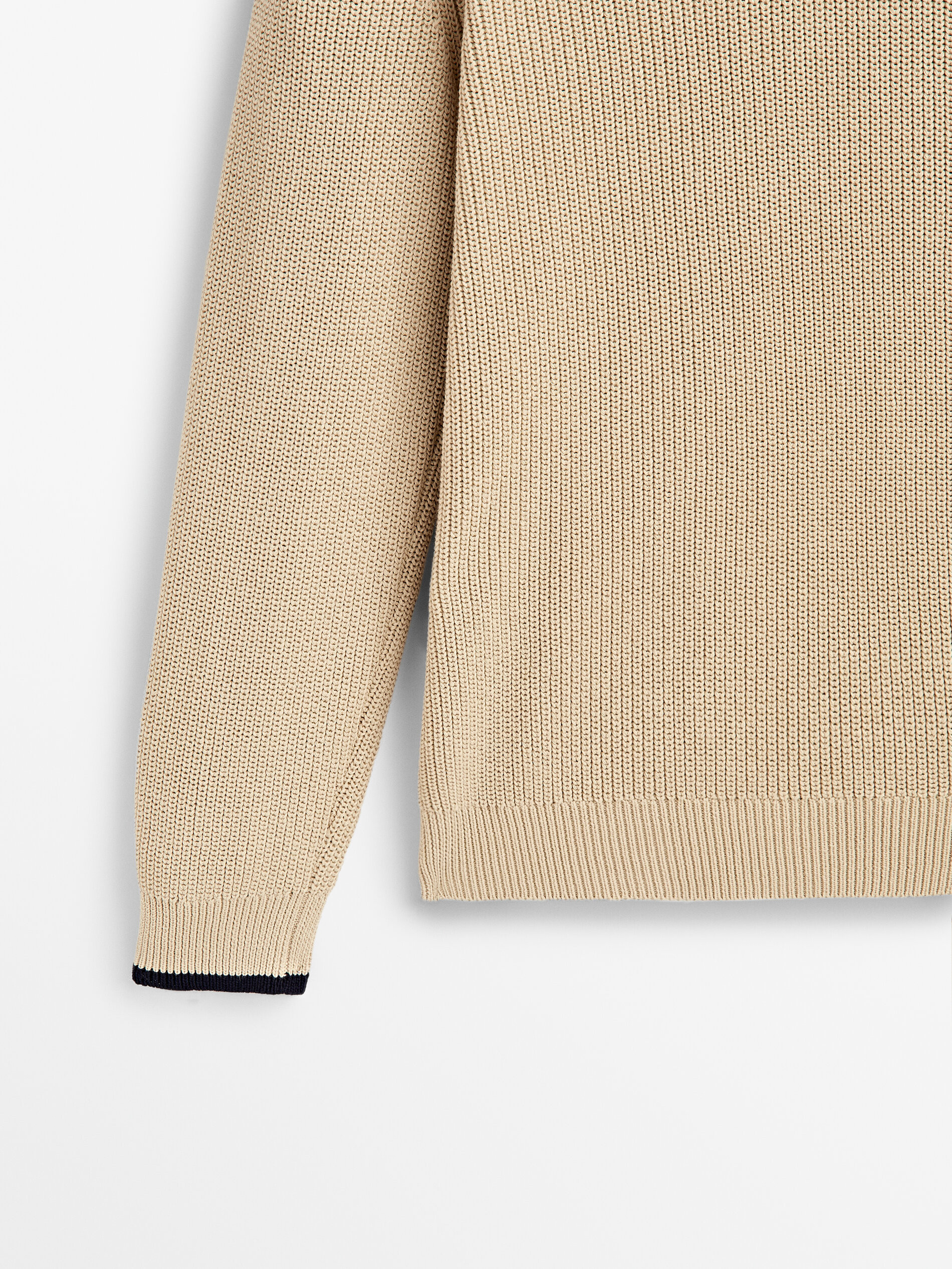 Jersey cuello polo contraste puño - ARENA CLARO