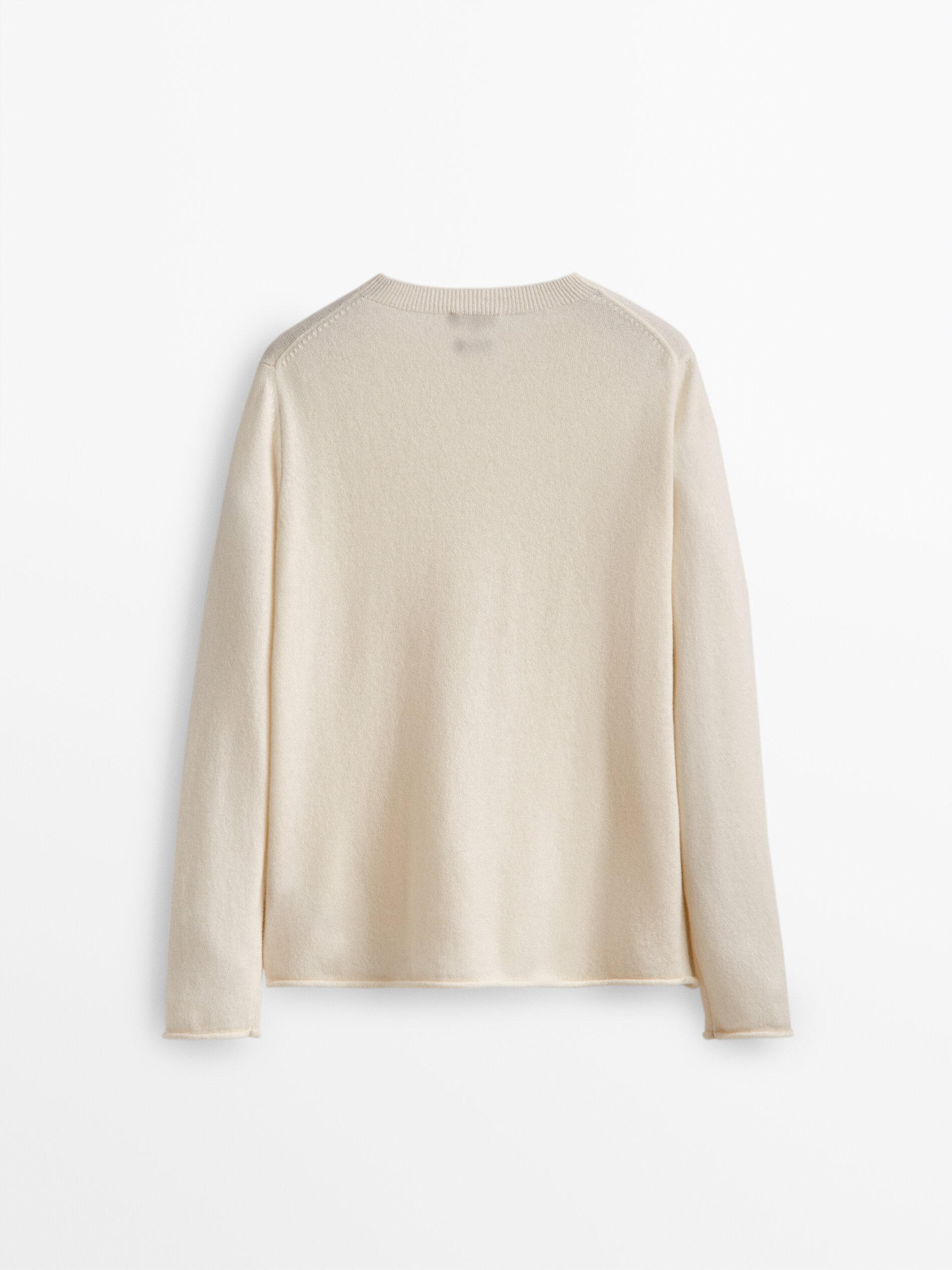 Jersey 100% cashmere cuello redondo - CRUDO