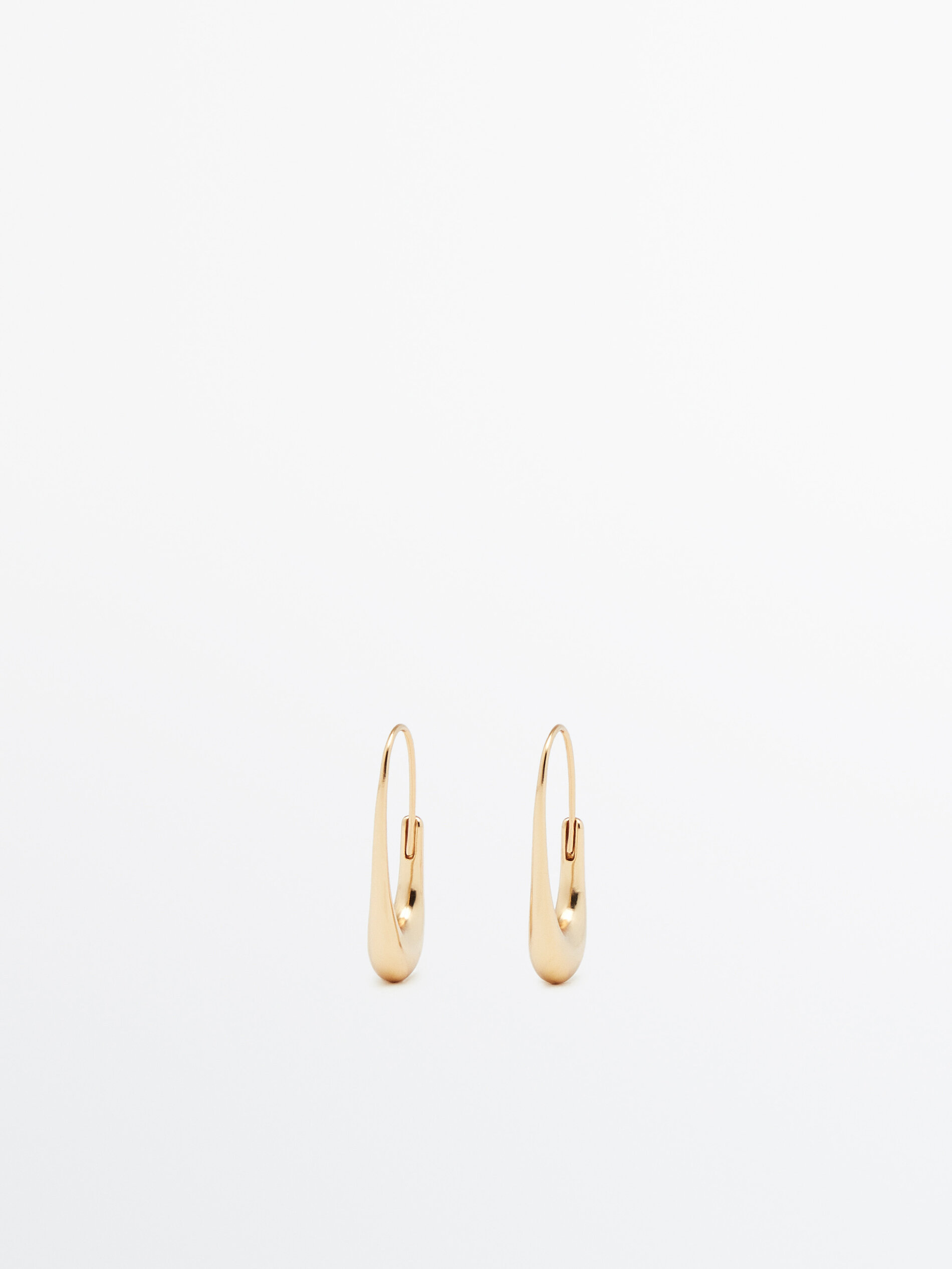 Pendientes ovalados detalle lágrima - DORADO