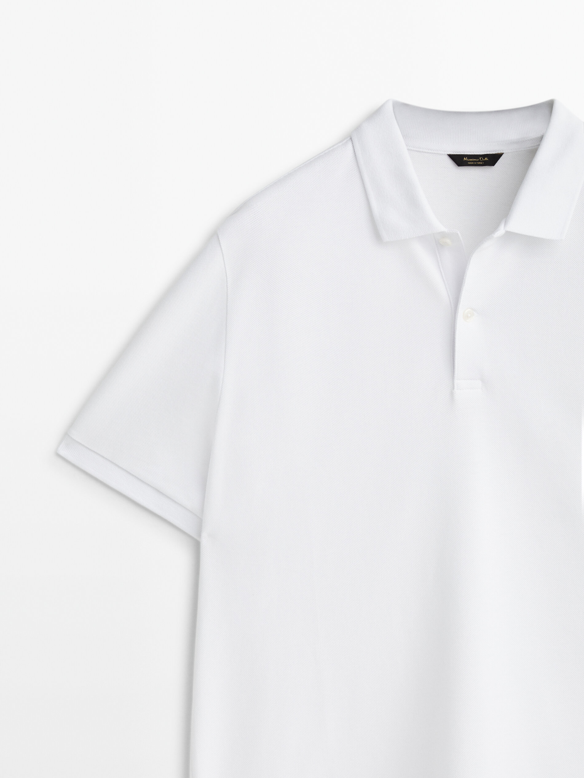 Polo piqué 100% algodón - BLANCO