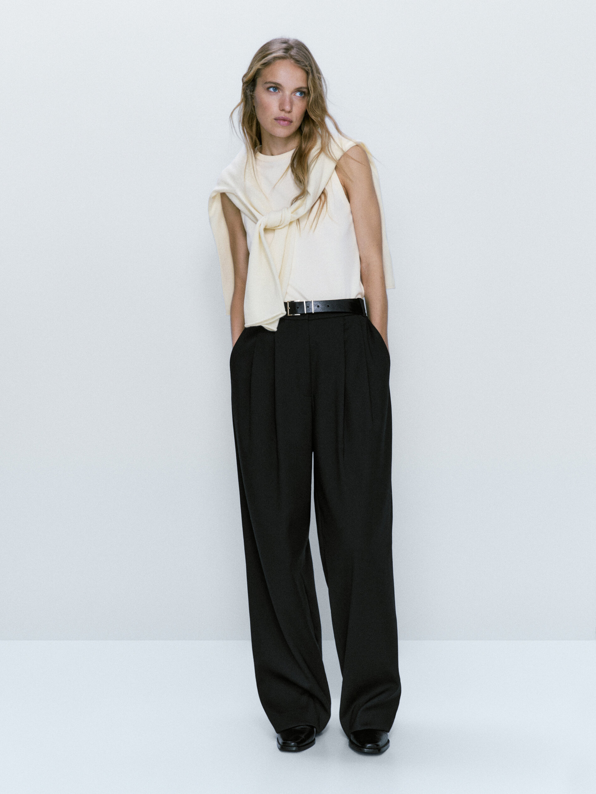 Top sin mangas algodón - CRUDO