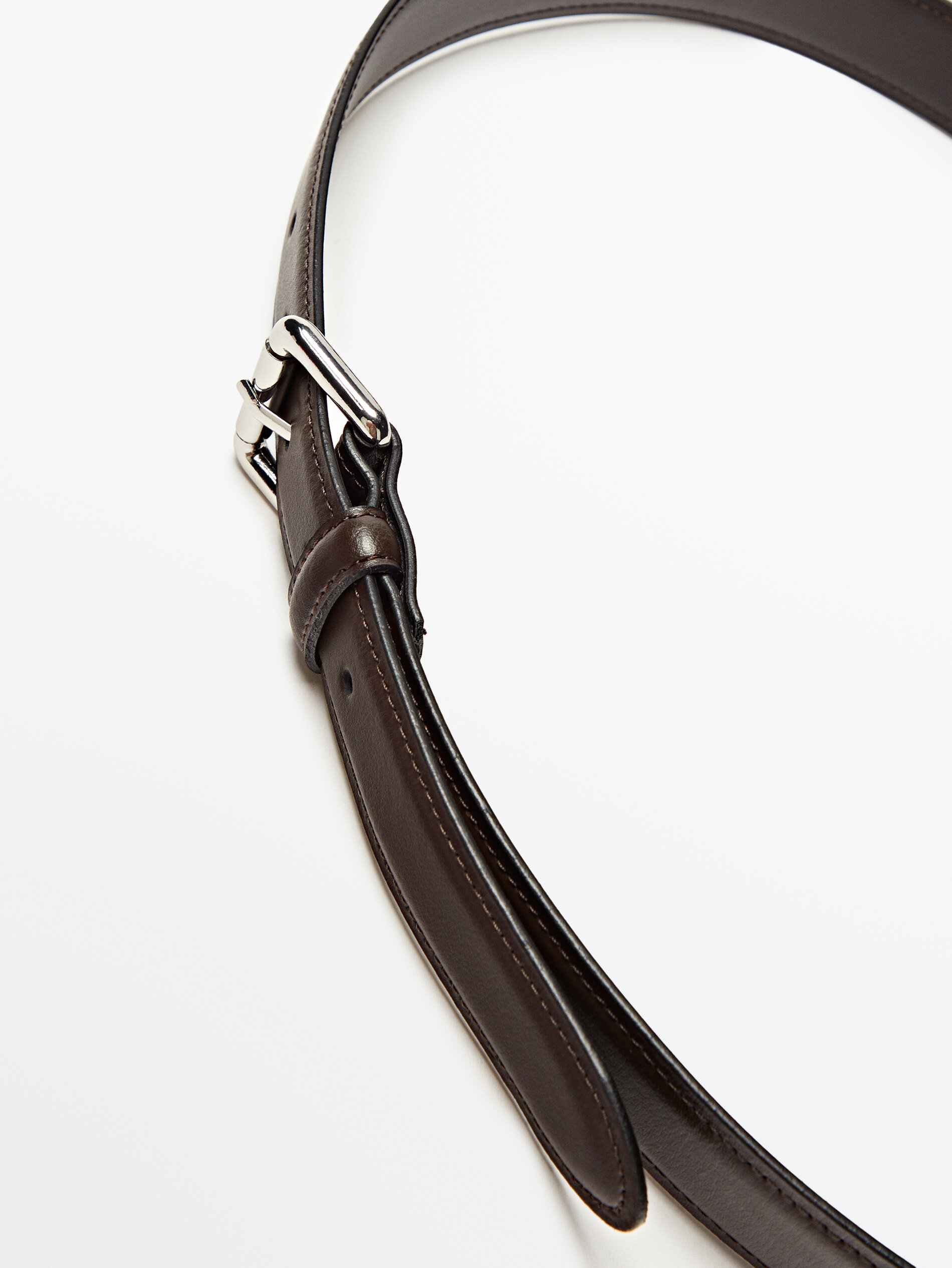 Cinturón piel - MARRÓN