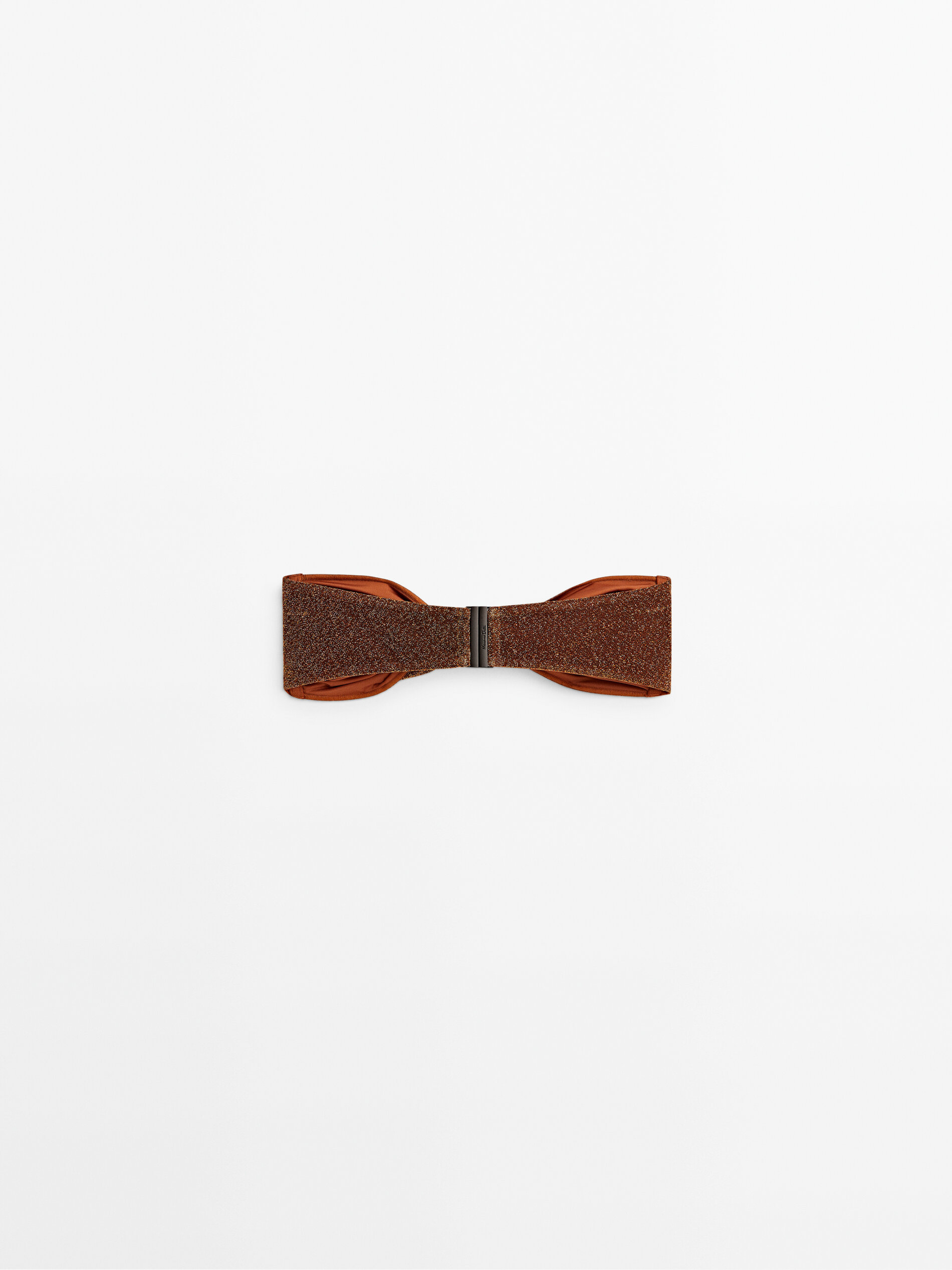 Top bandeau bikini brillo - COBRE