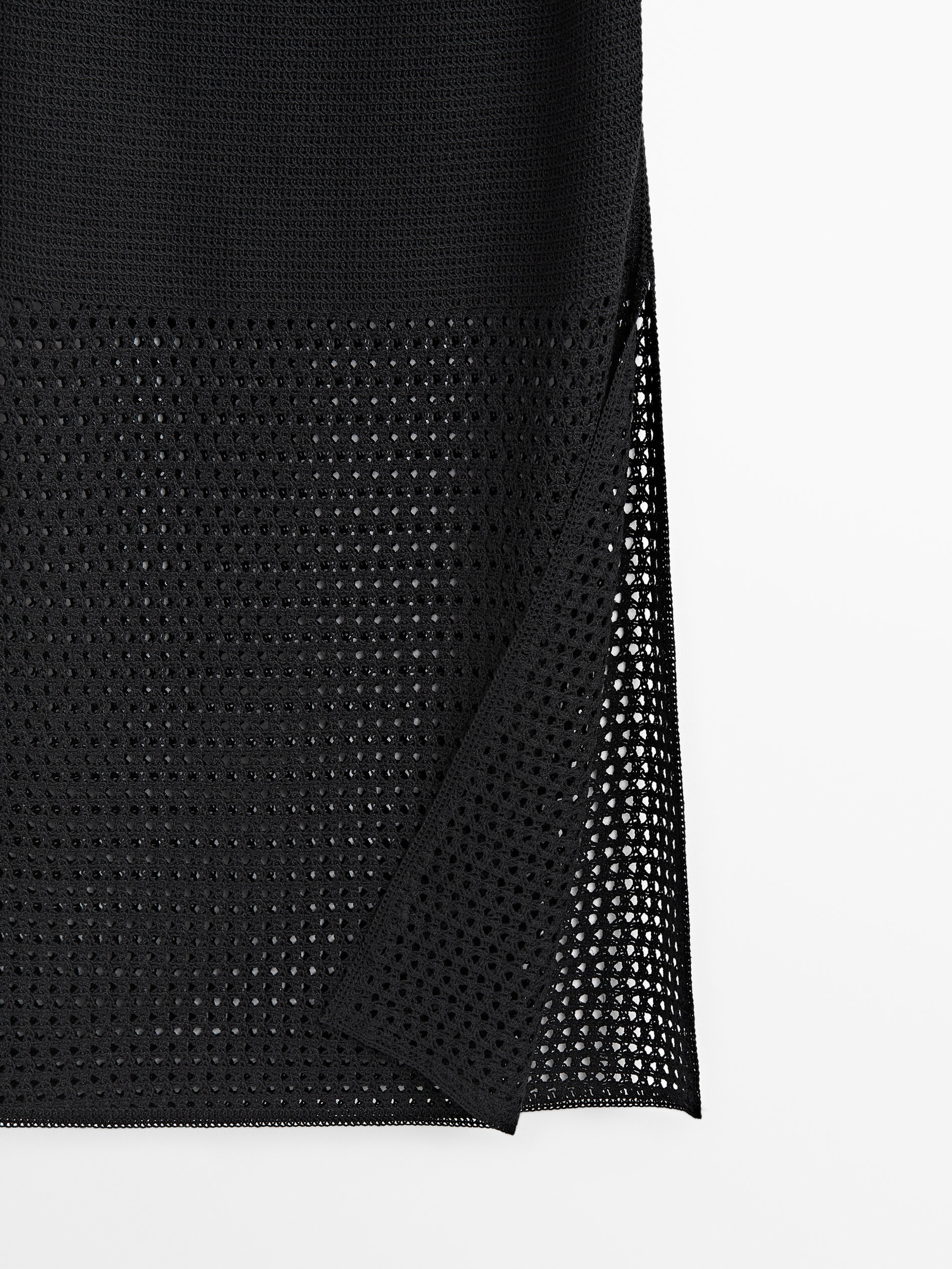 Falda negra punto crochet - NEGRO