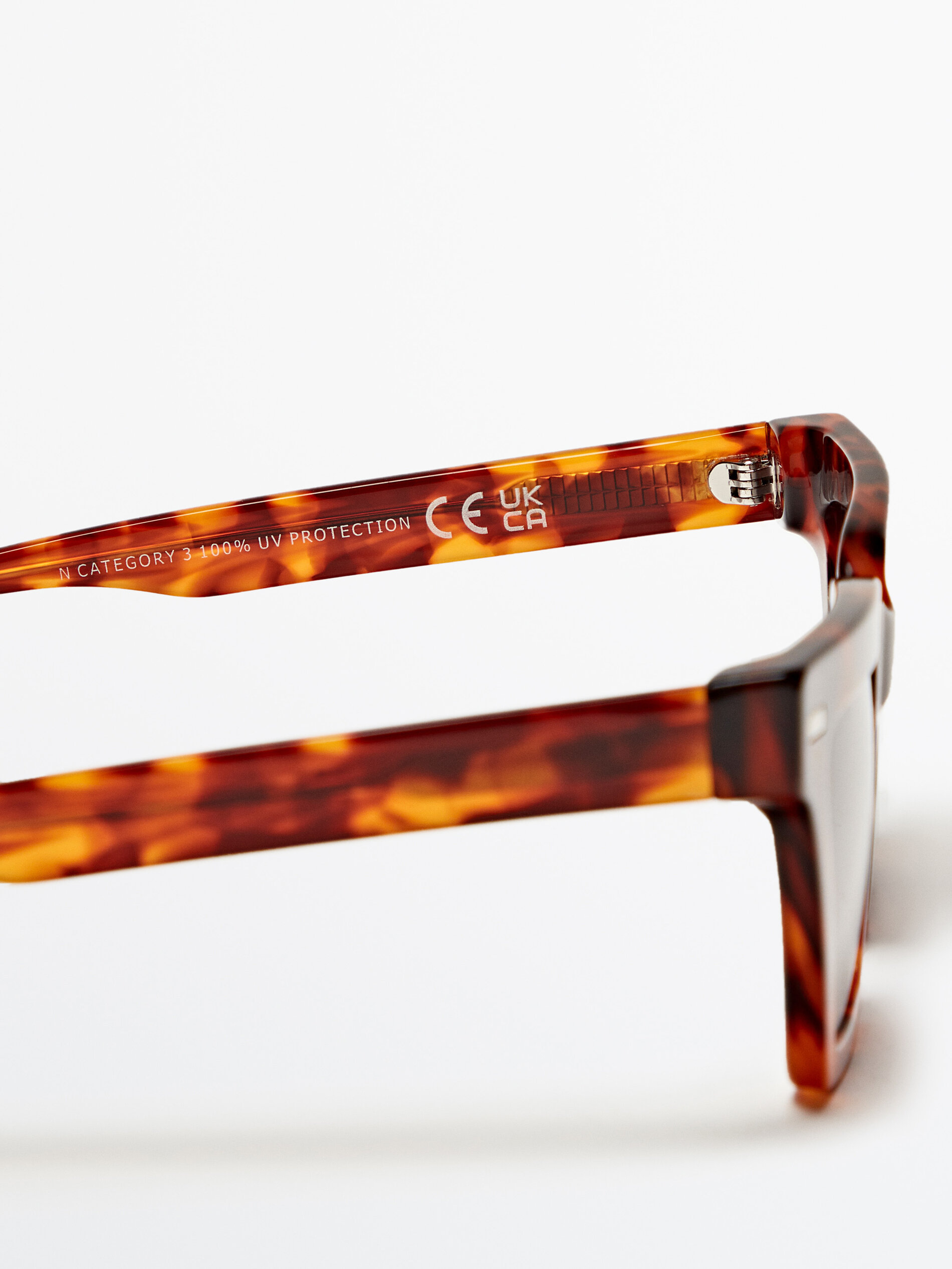 Gafas de sol d-frame efecto carey - MARRÓN