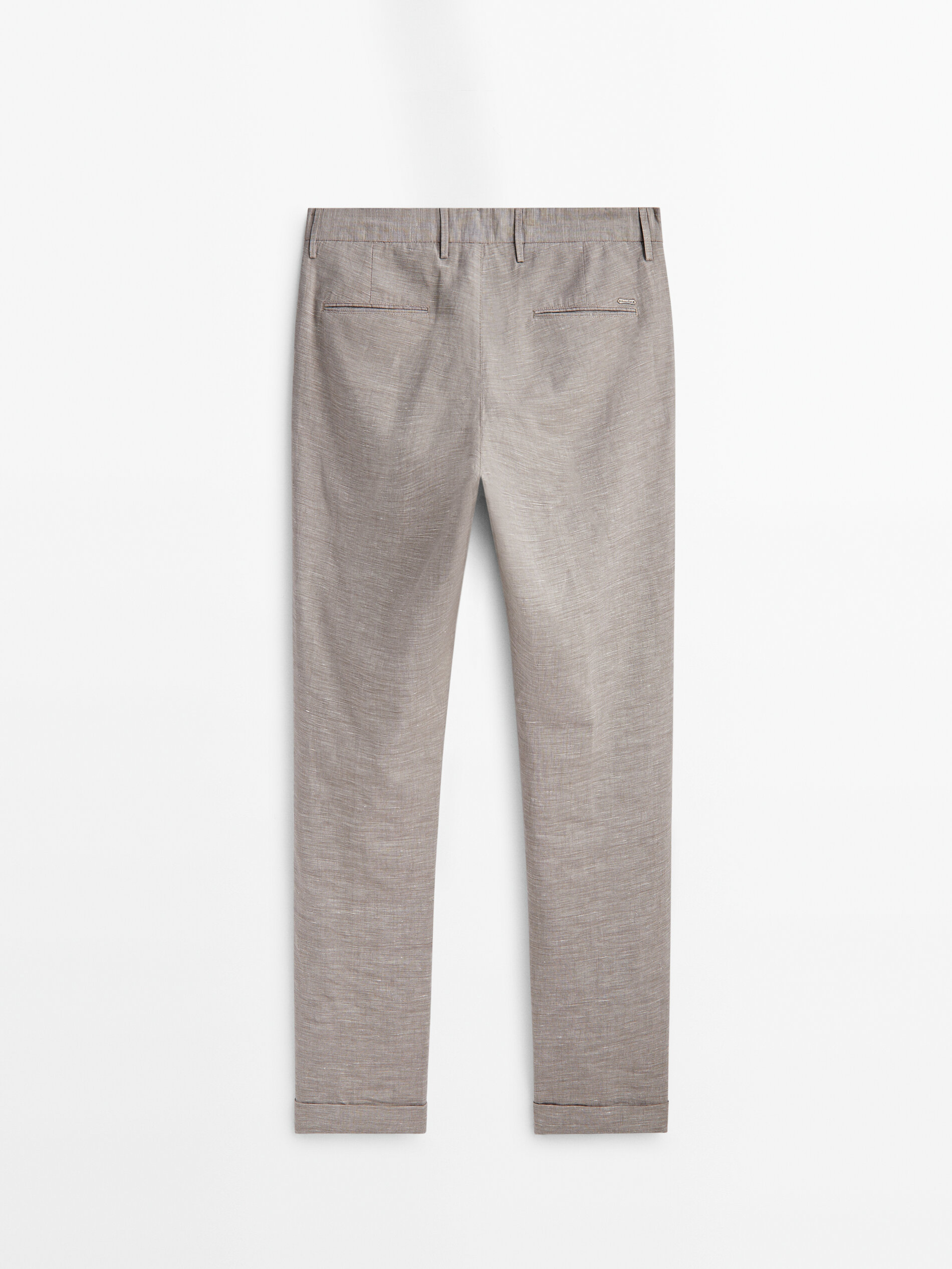 Pantalón chino fil a fil tapered fit - BEIGE