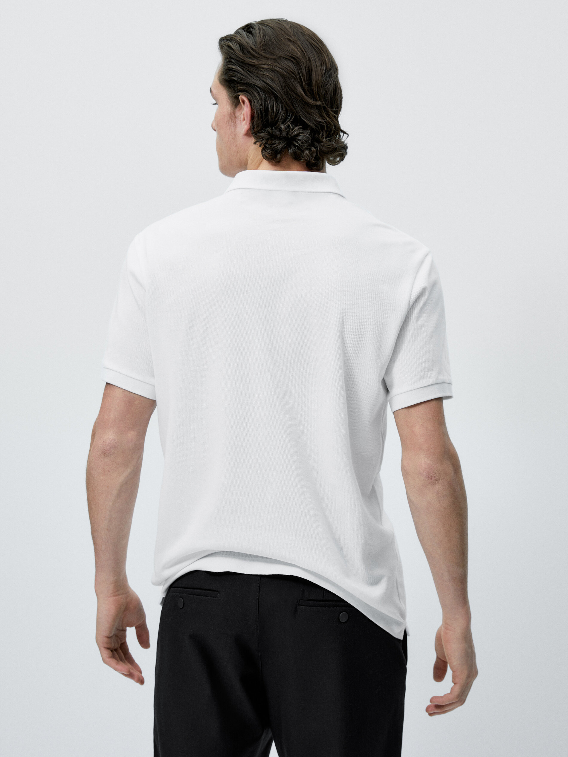 Polo piqué 100% algodón - BLANCO