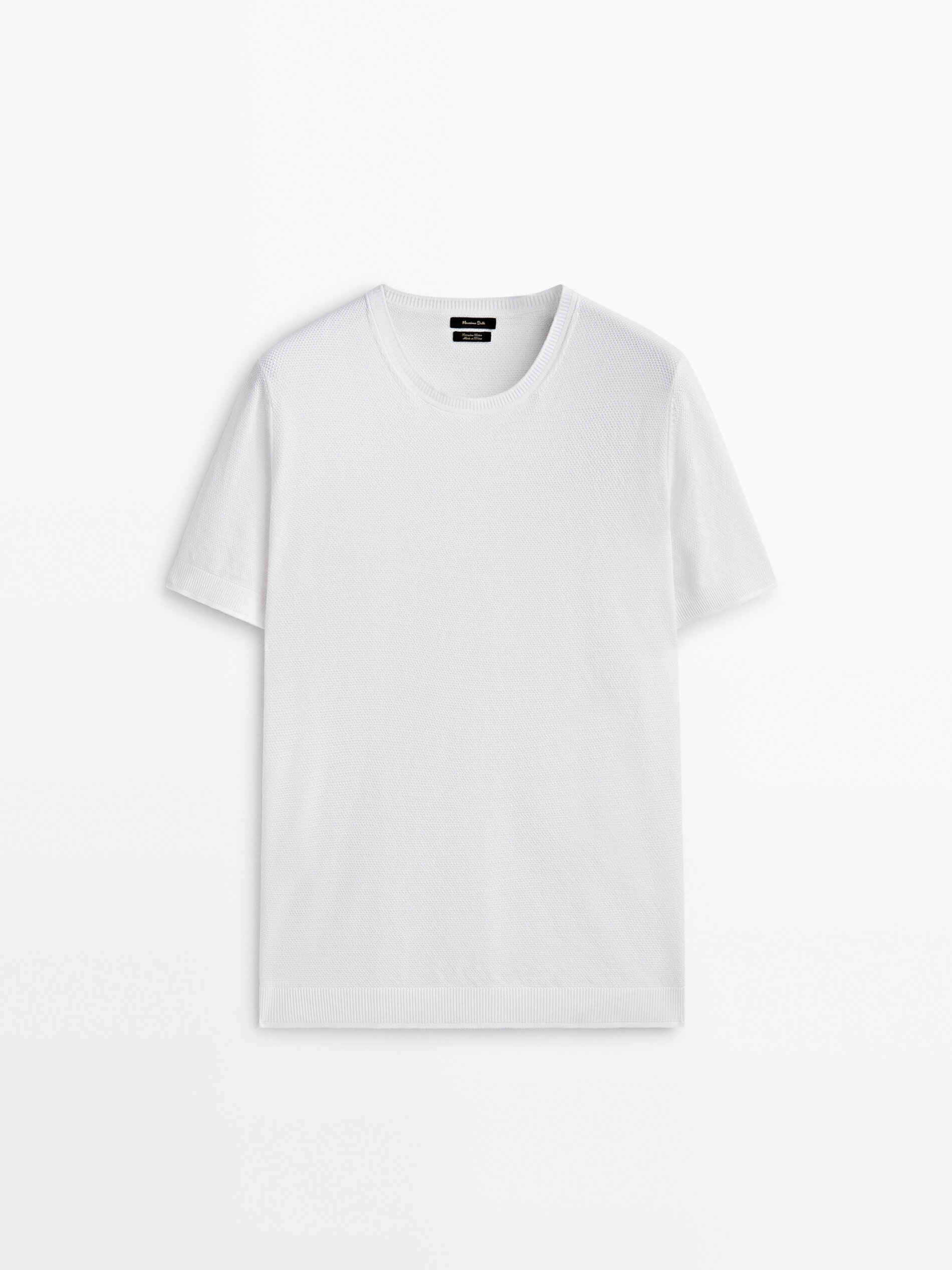 Jersey punto estructura manga corta - BLANCO