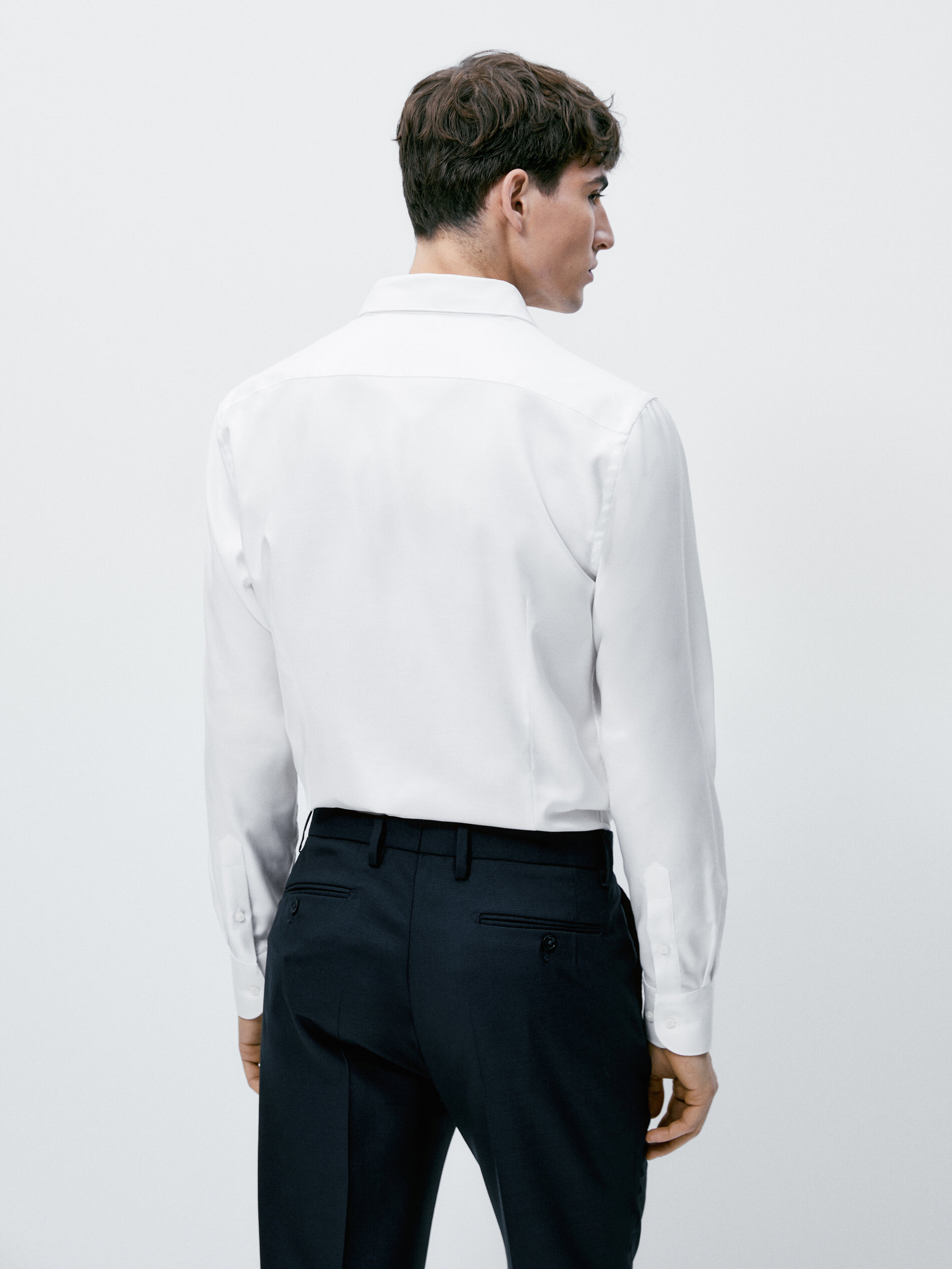 Camisa estructura easy iron slim fit - BLANCO