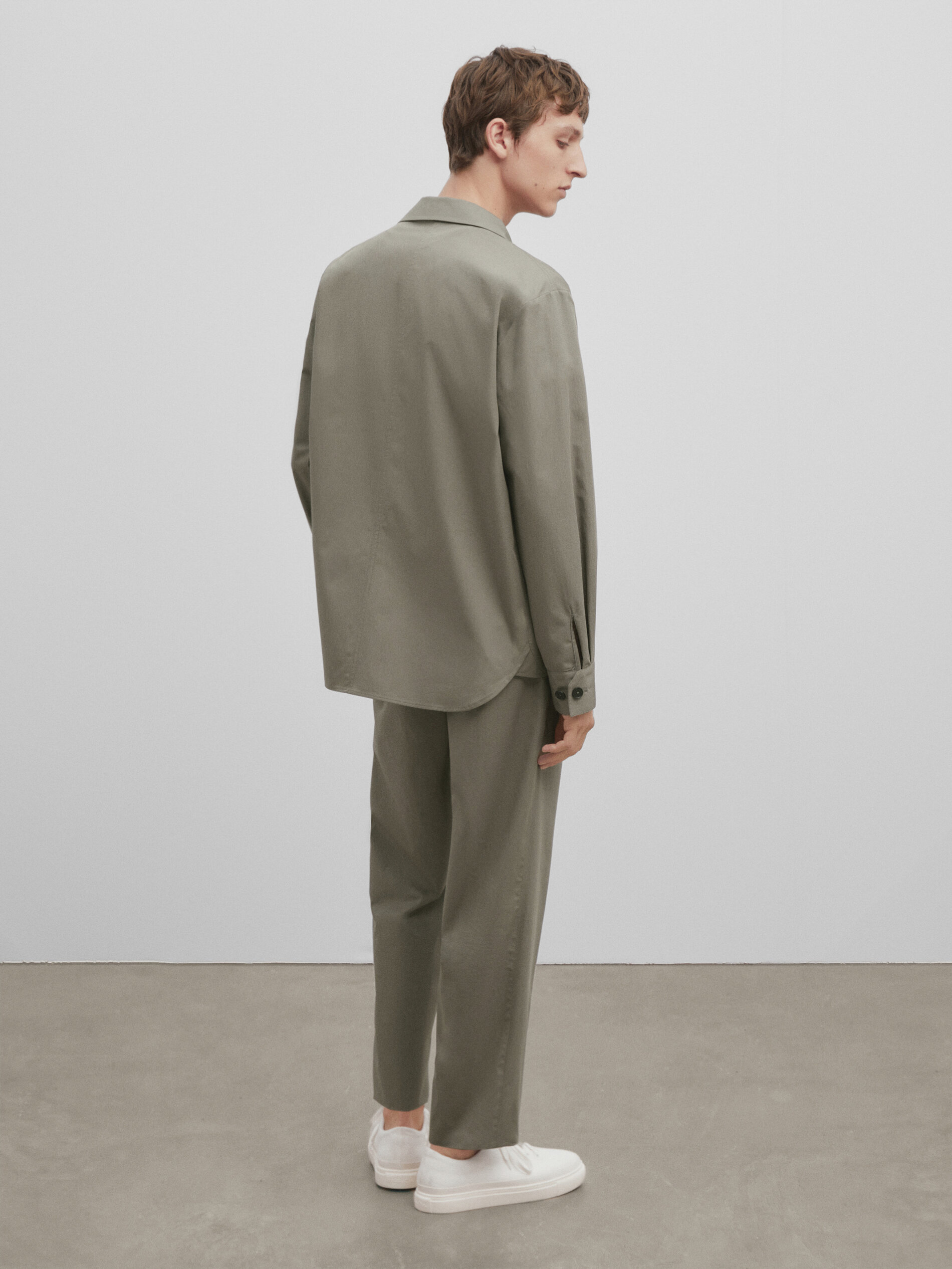 Sobrecamisa algodón bolsillos -Studio - Kaki