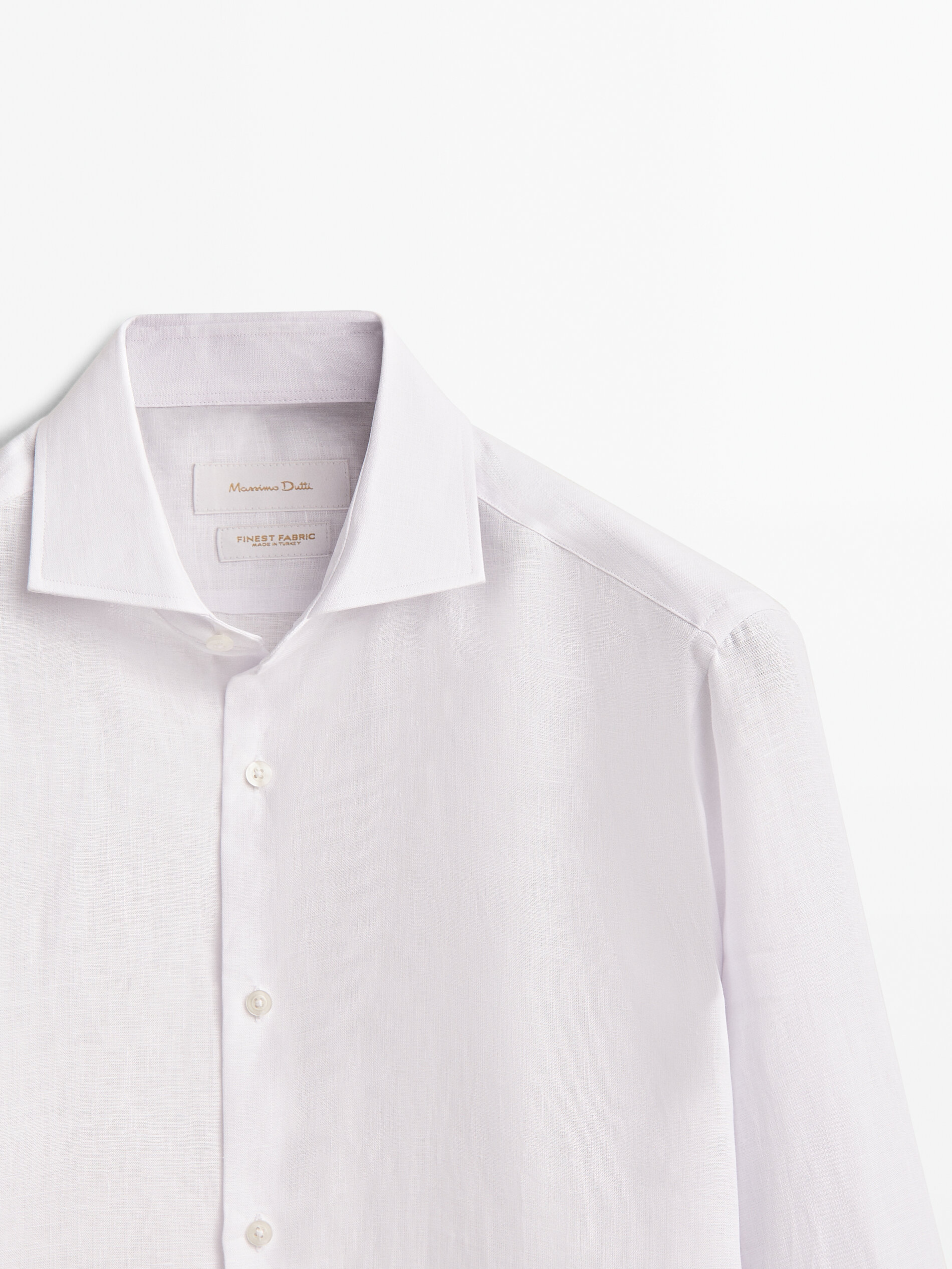Camisa 100% lino slim fit - BLANCO