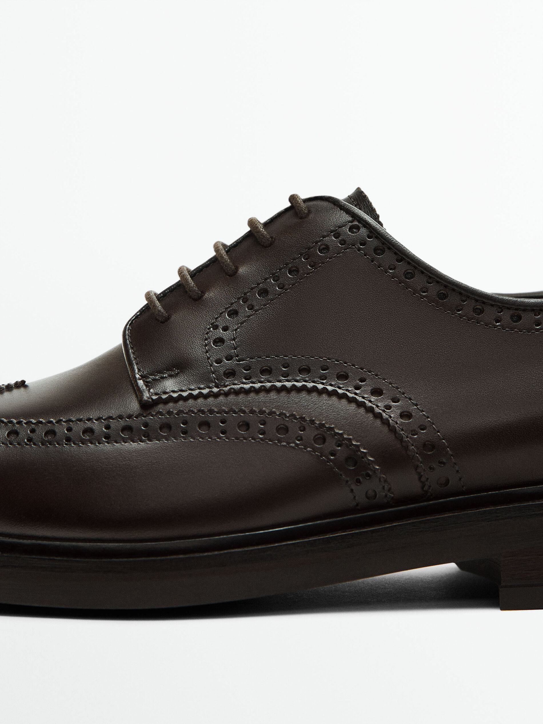 Zapato brogue marrón - MARRÓN