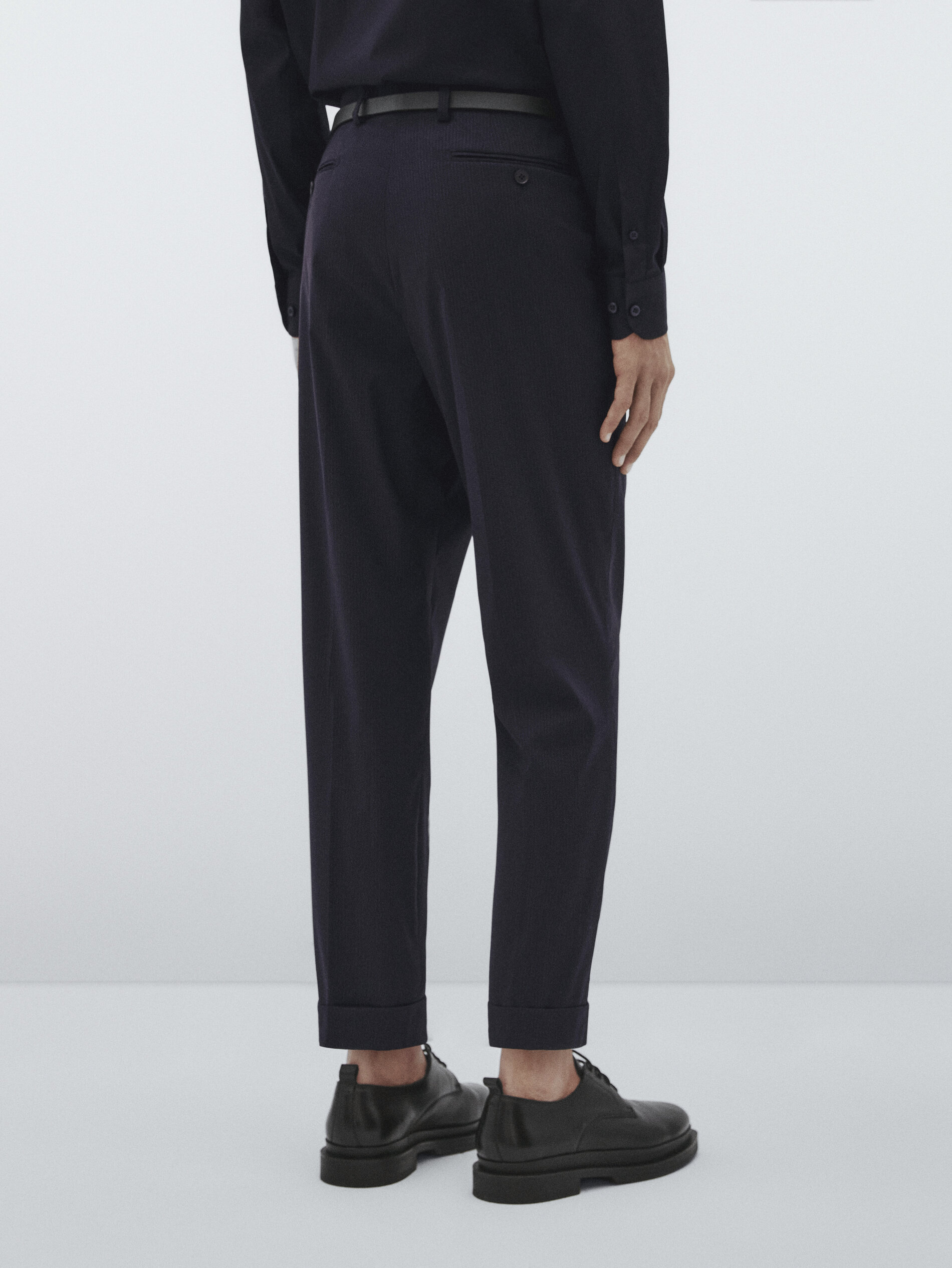 Pantalón traje raya diplomática -Studio - MARINO OSCURO