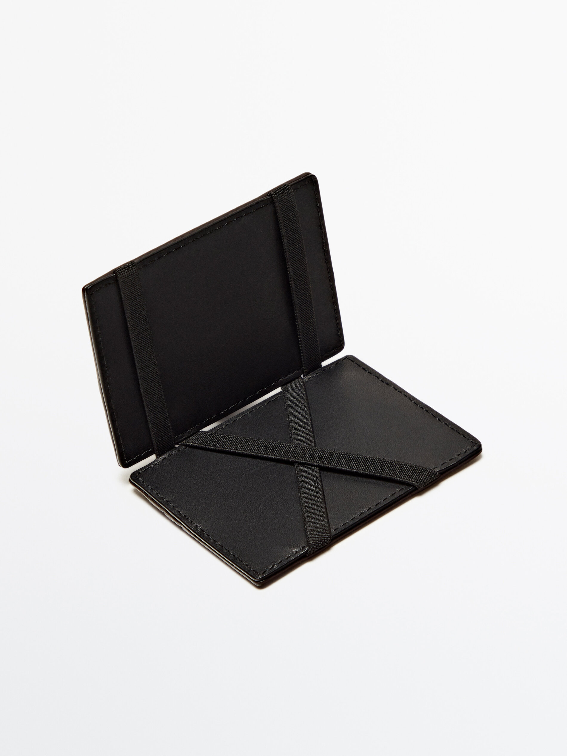 Tarjetero de piel - MARRÓN