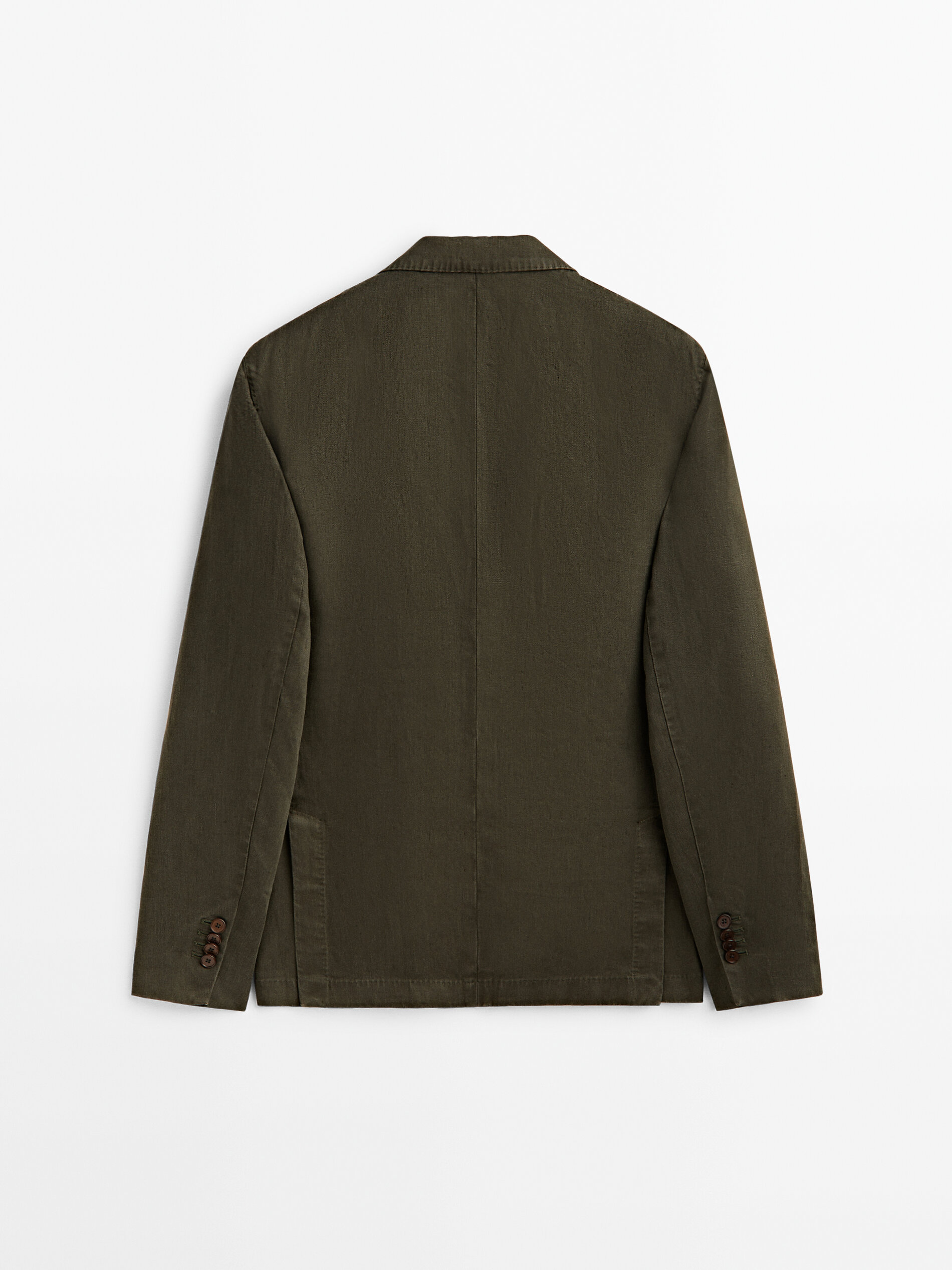 Americana lino tintada - KAKI