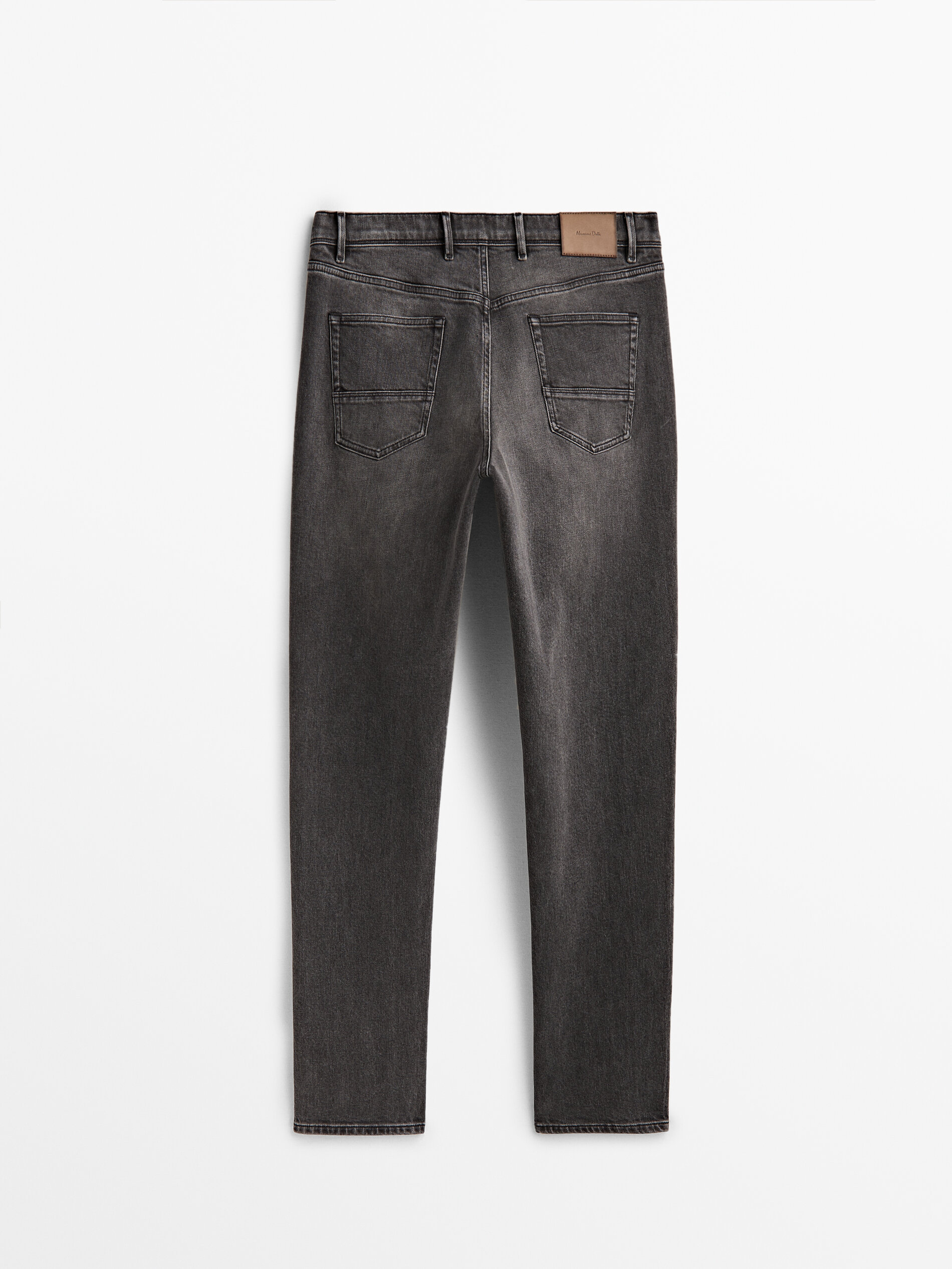 Pantalón vaquero stone wash tapered fit - GRIS