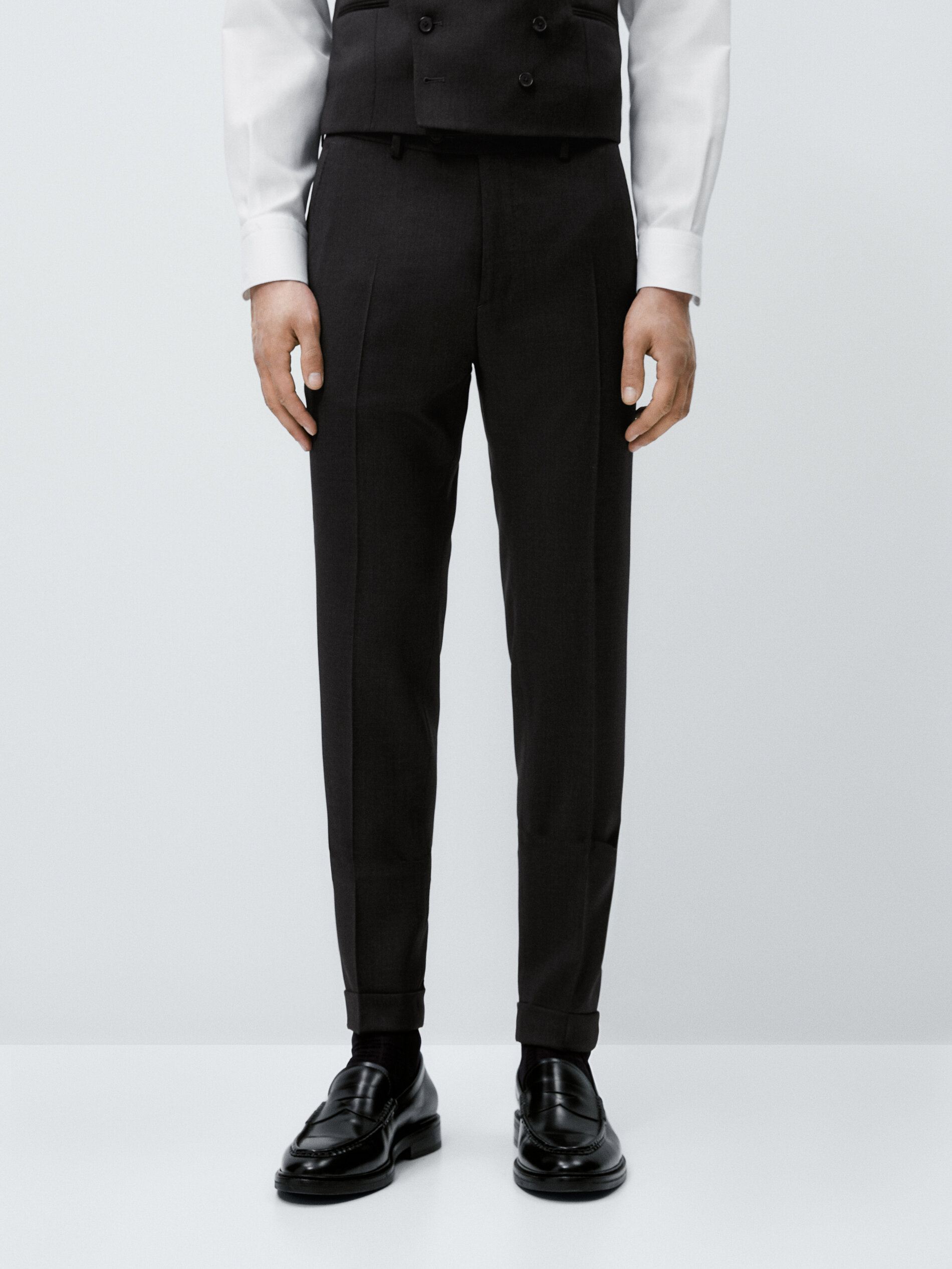 Pantalón traje lana gris - MARENGO