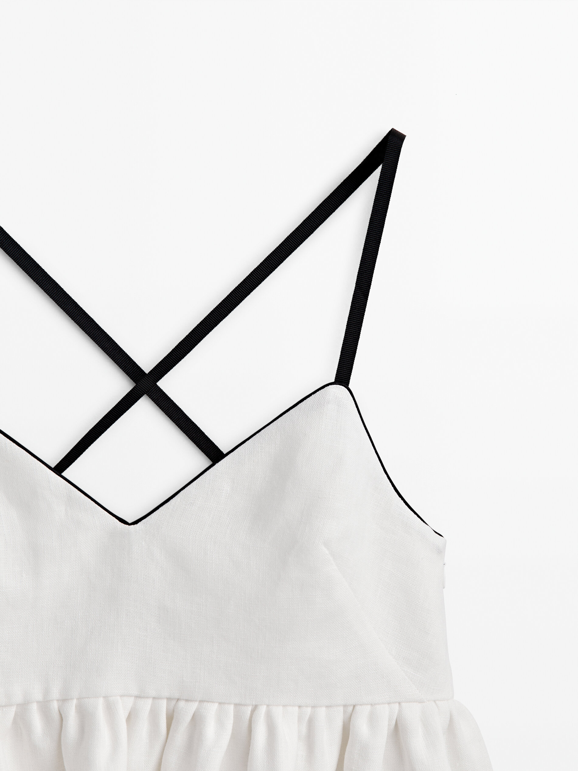 Top peplum lino -Studio - BLANCO