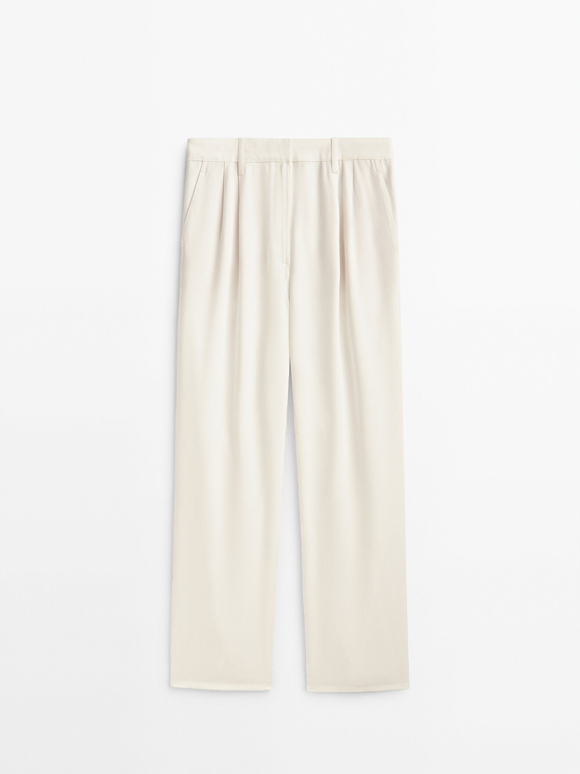 Pantalón fluido ancho lyocell - CRUDO