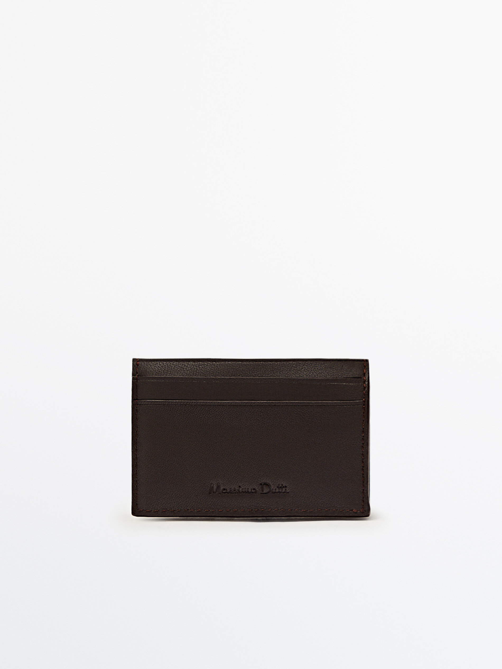 Cartera piel cierre tira botón - MARRÓN