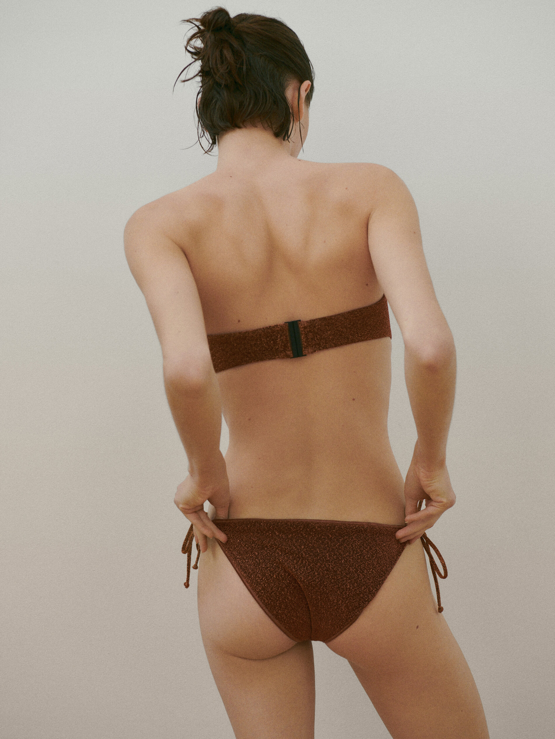 Braguita bikini brillo - COBRE