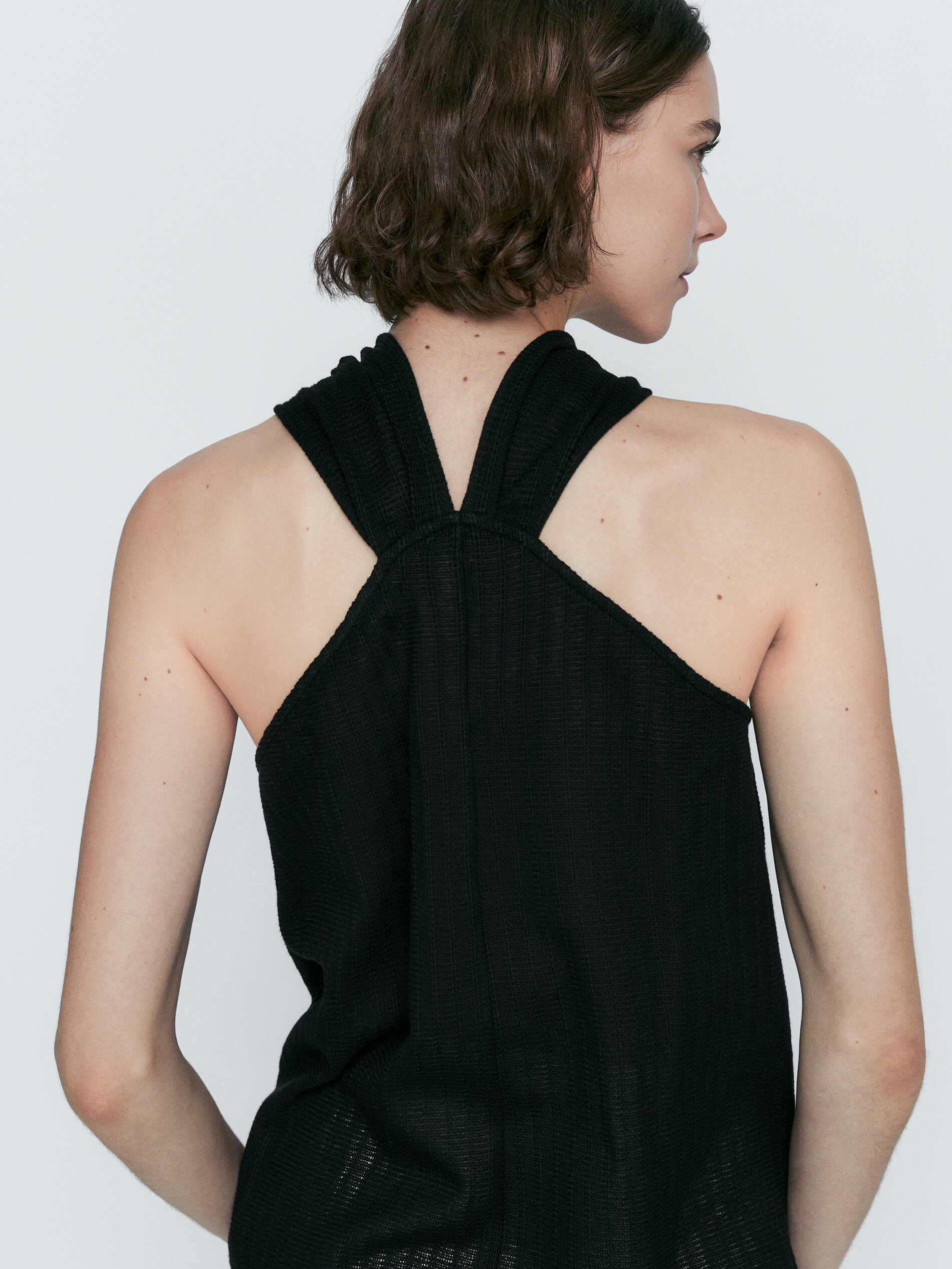 Top estructura tirante cruzado - NEGRO