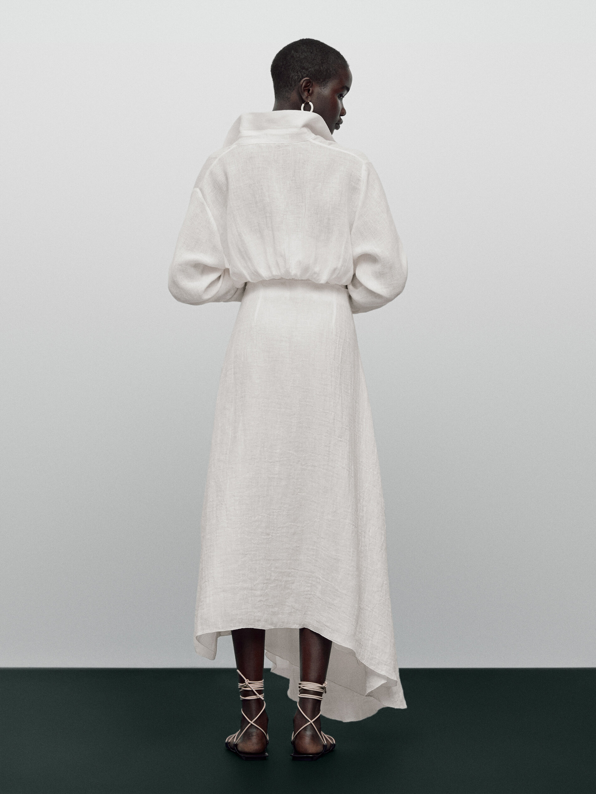 Falda de picos gofrada Limited edition - BLANCO