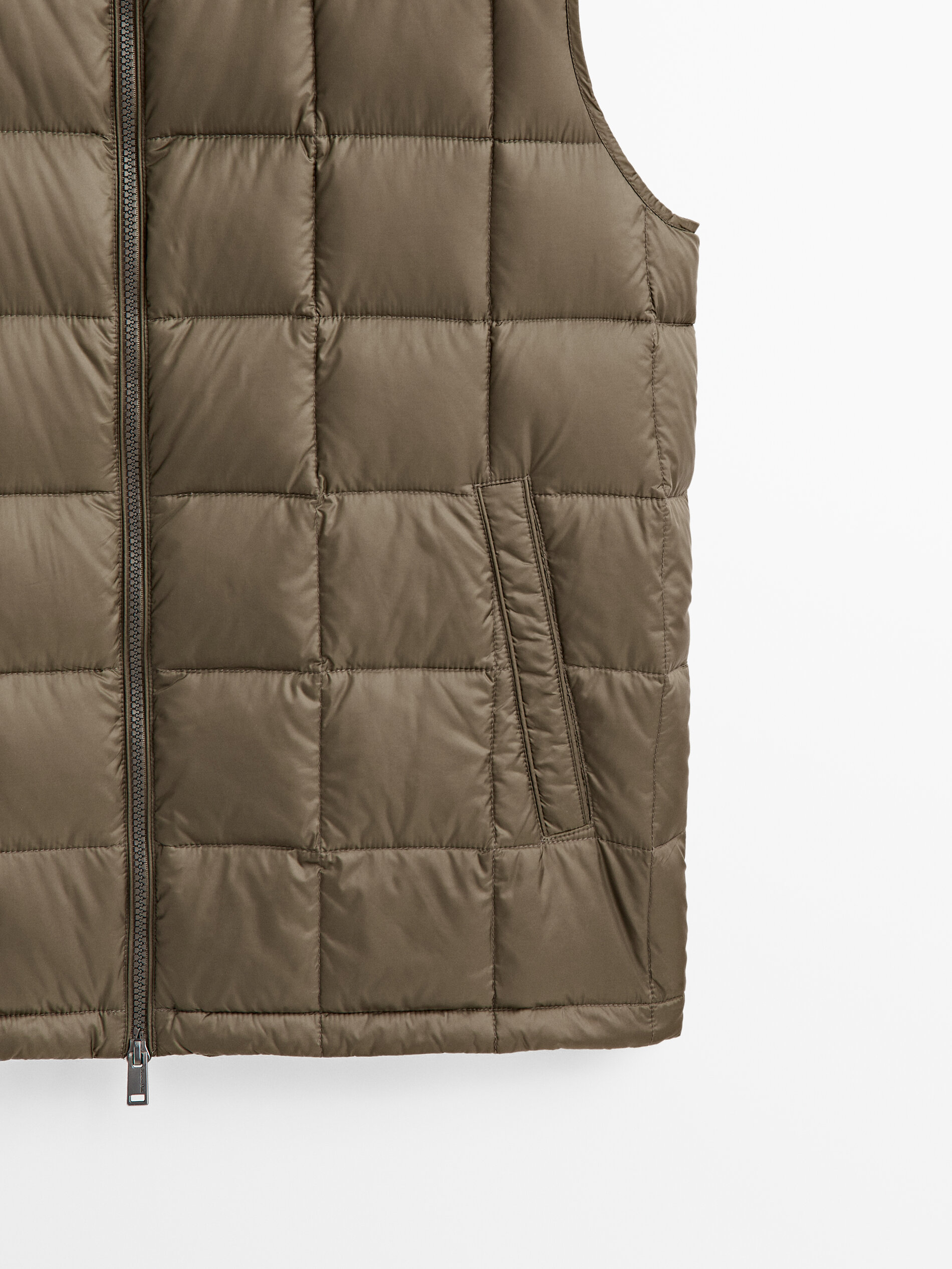 Chaleco acolchado ligero plumas - TOSTADO