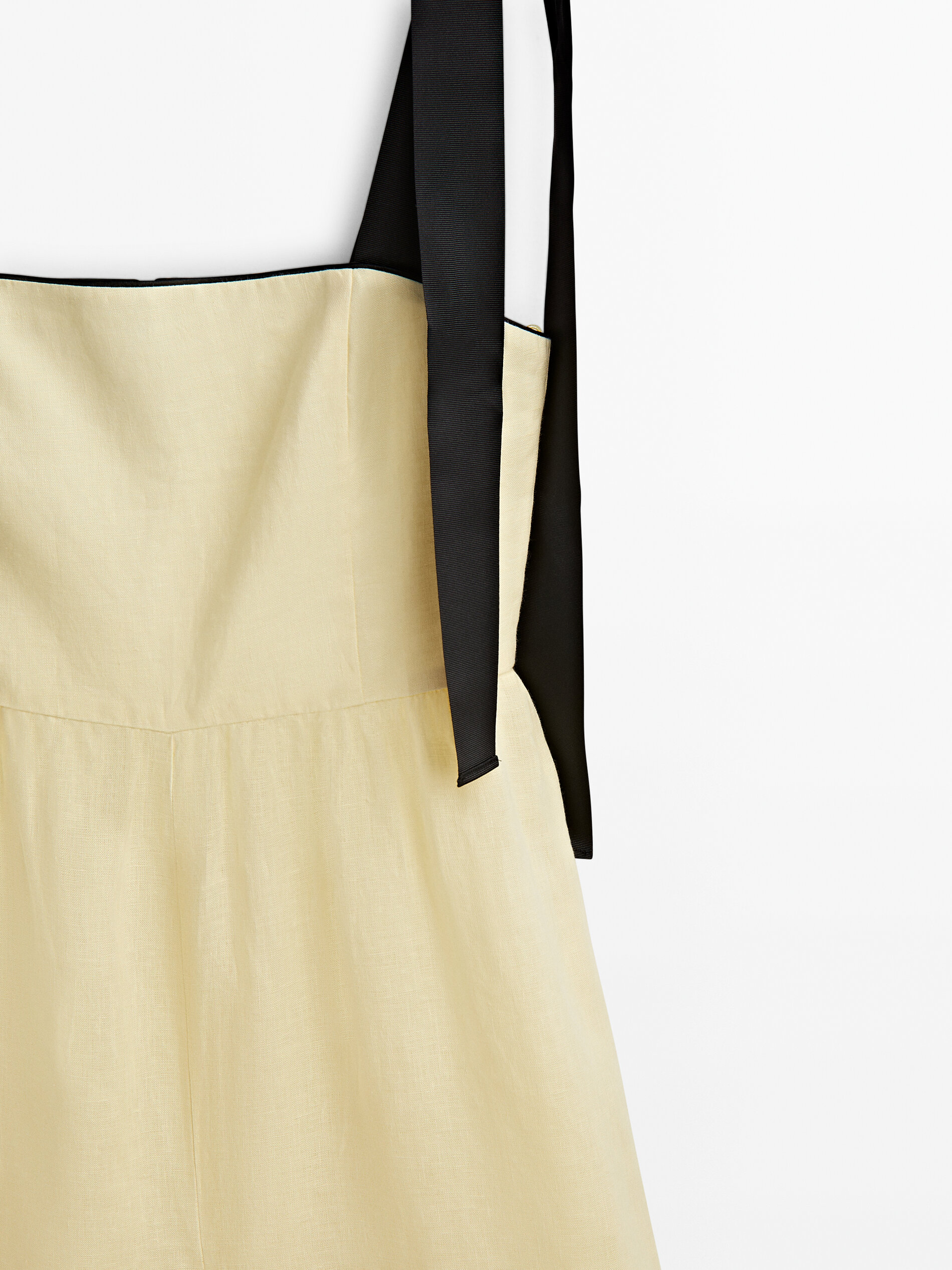 Mono lino tirantes contraste -Studio - AMARILLO