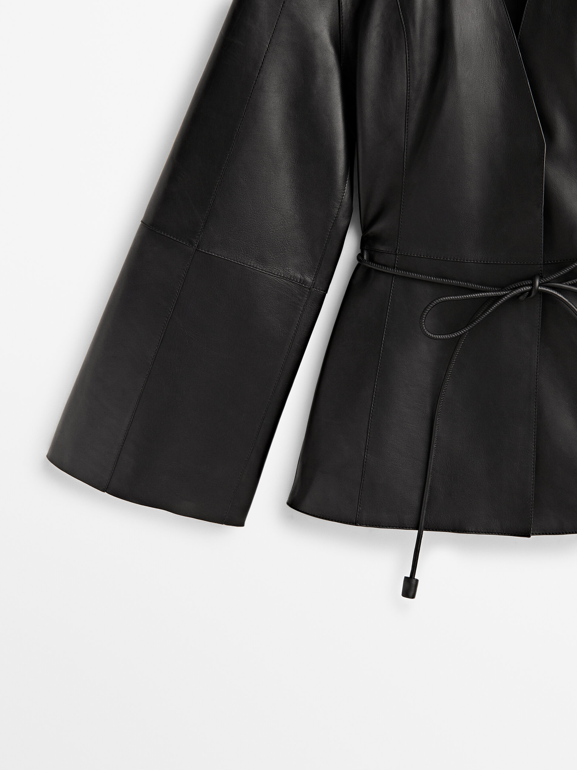 Chaqueta piel napa cordón Limited edition - NEGRO