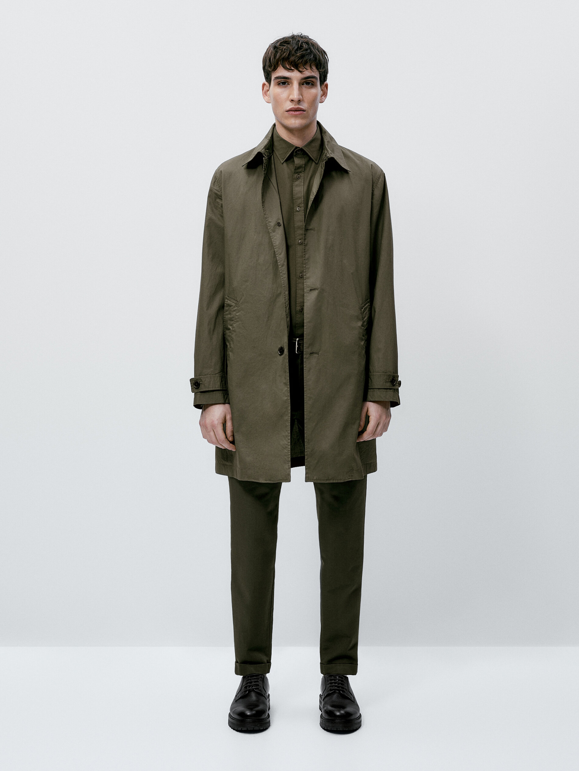 Chaqueta trench técnica ligera - KAKI CLARO