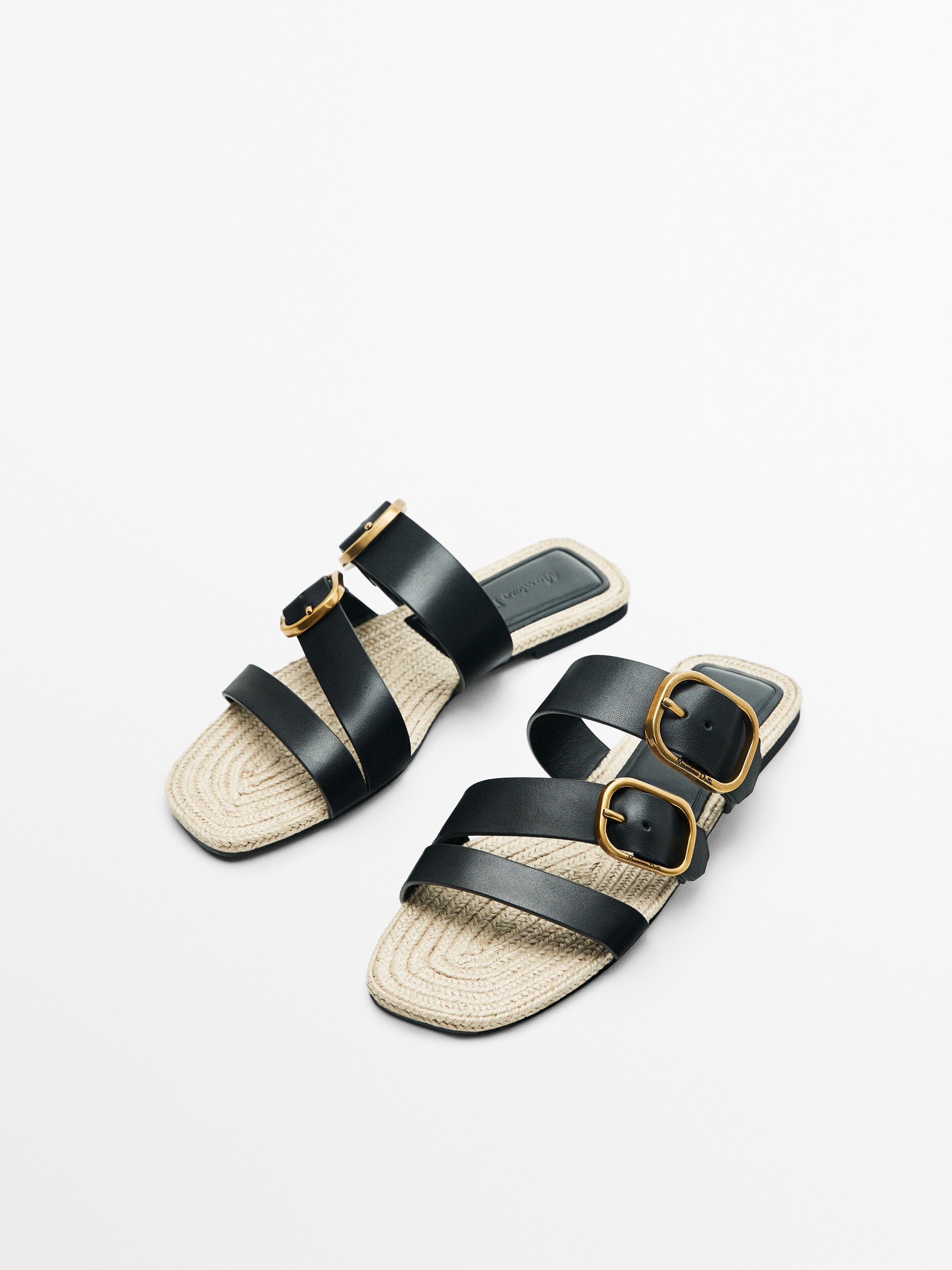 Sandalia plana yute - NEGRO