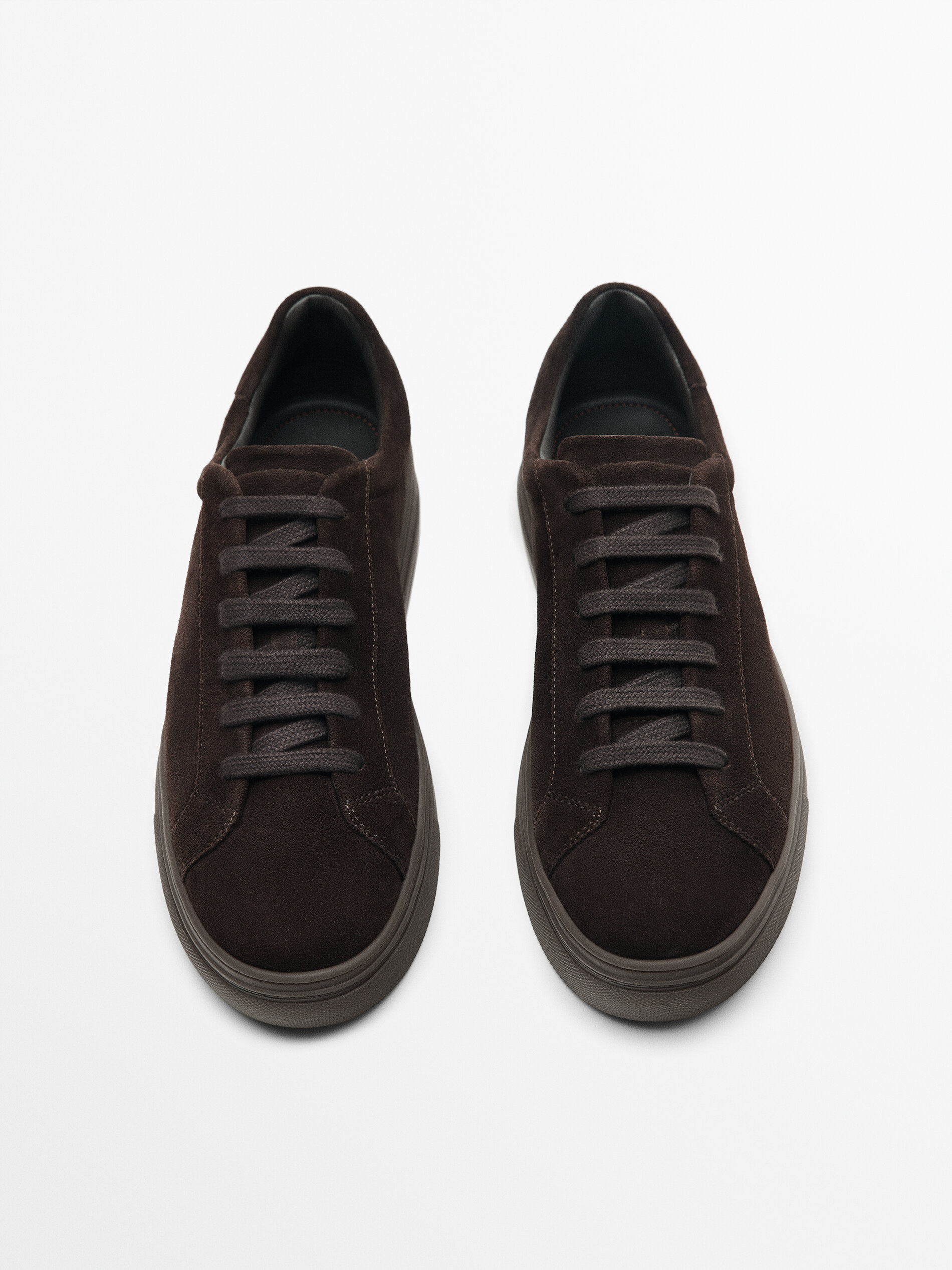 Deportivo piel serraje - MARRÓN