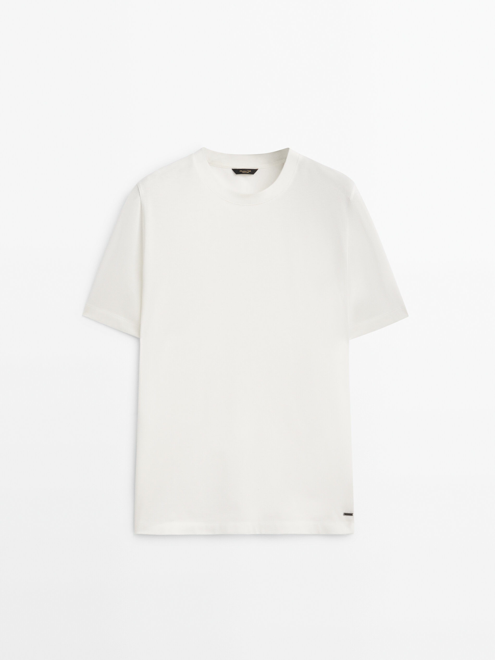 Camiseta manga corta piqué algodón mercerizado - BLANCO