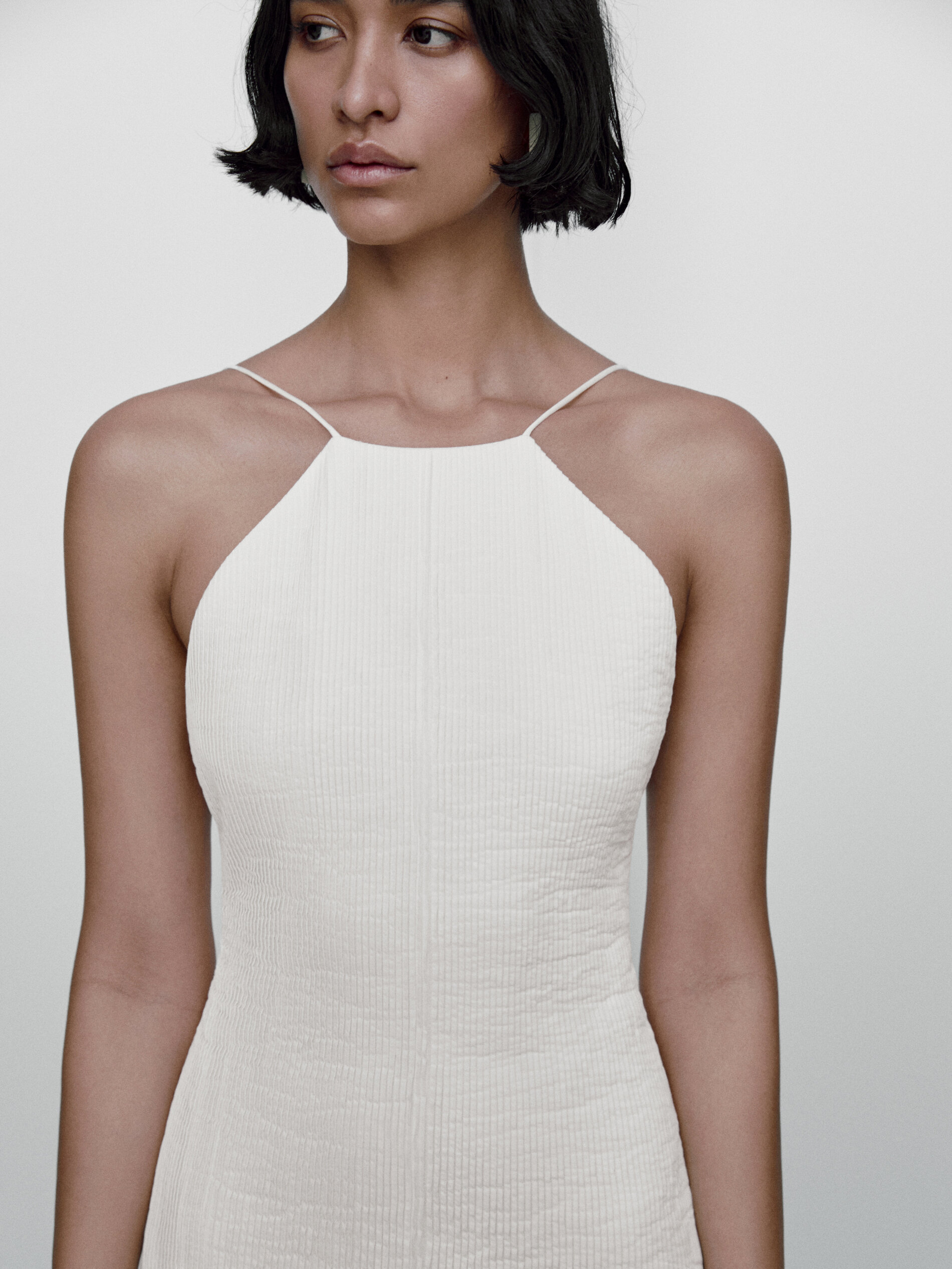 Vestido pliegues Limited edition - BLANCO