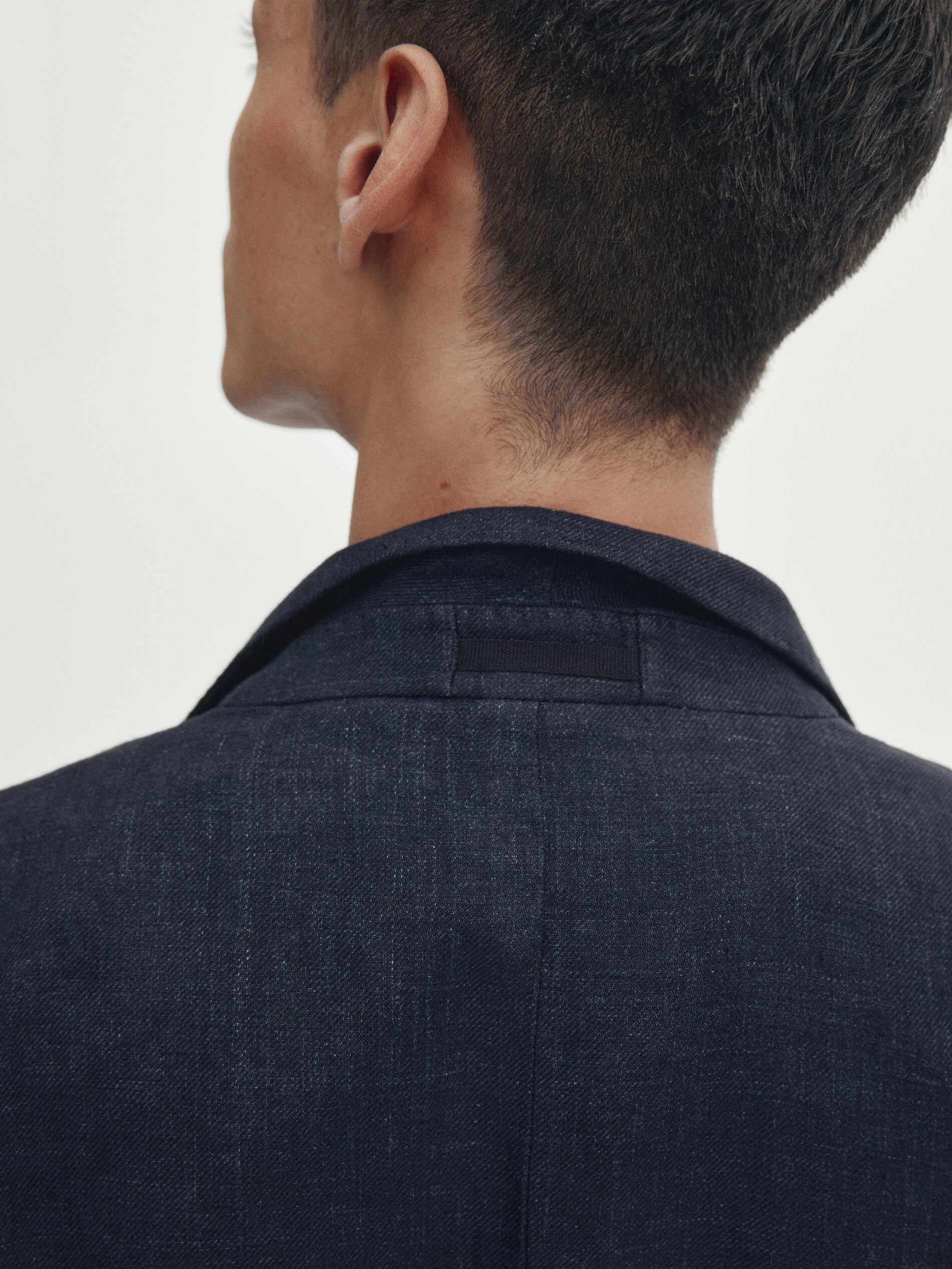 Americana traje lino sarga azul marino - AZUL MARINO