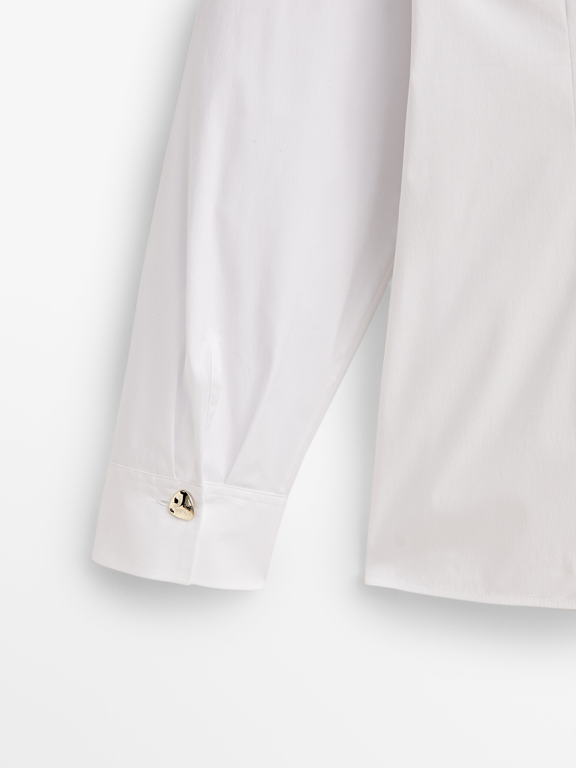Camisa popelín detalle nudo - BLANCO