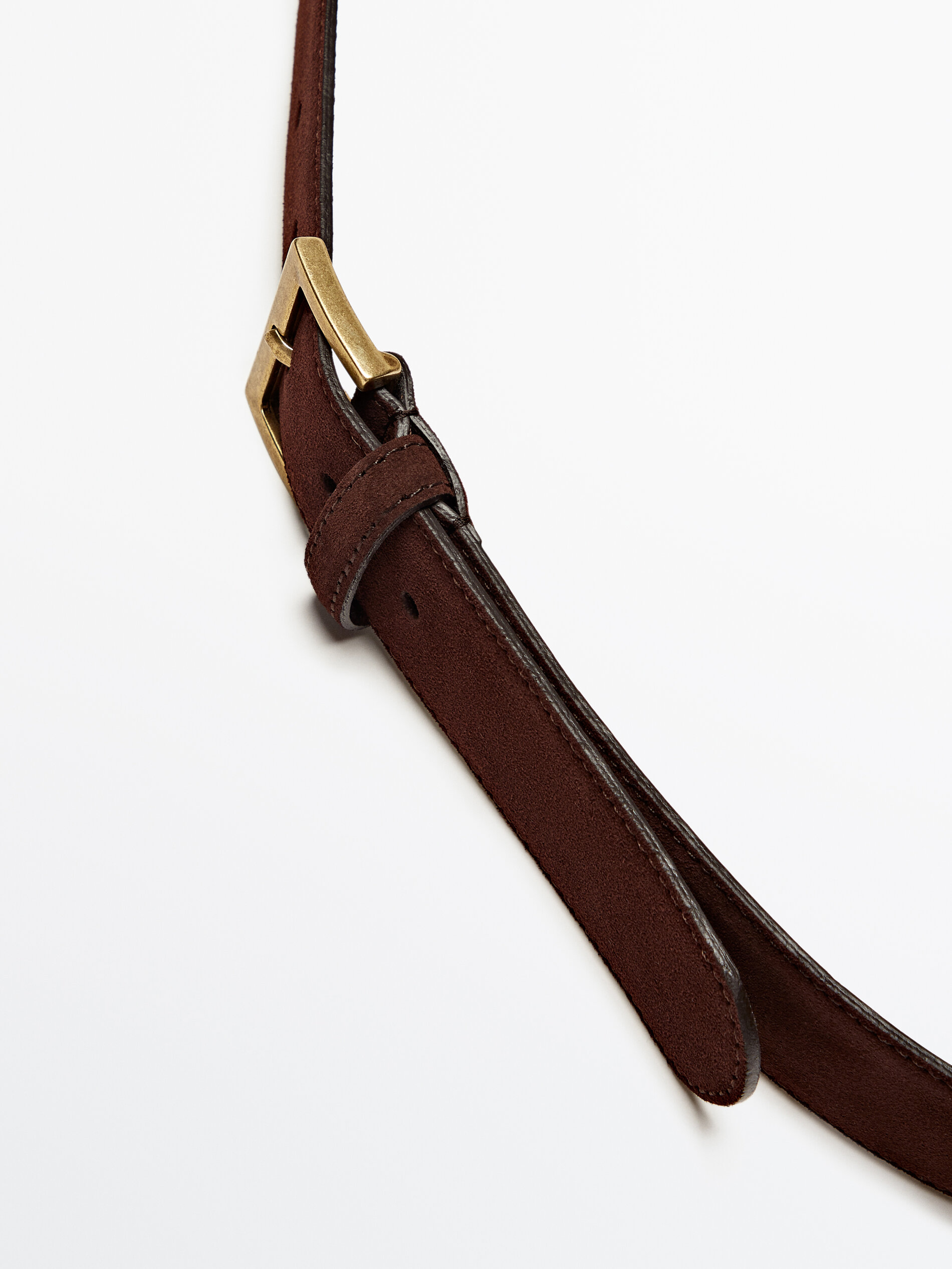 Cinturón serraje - MARRÓN