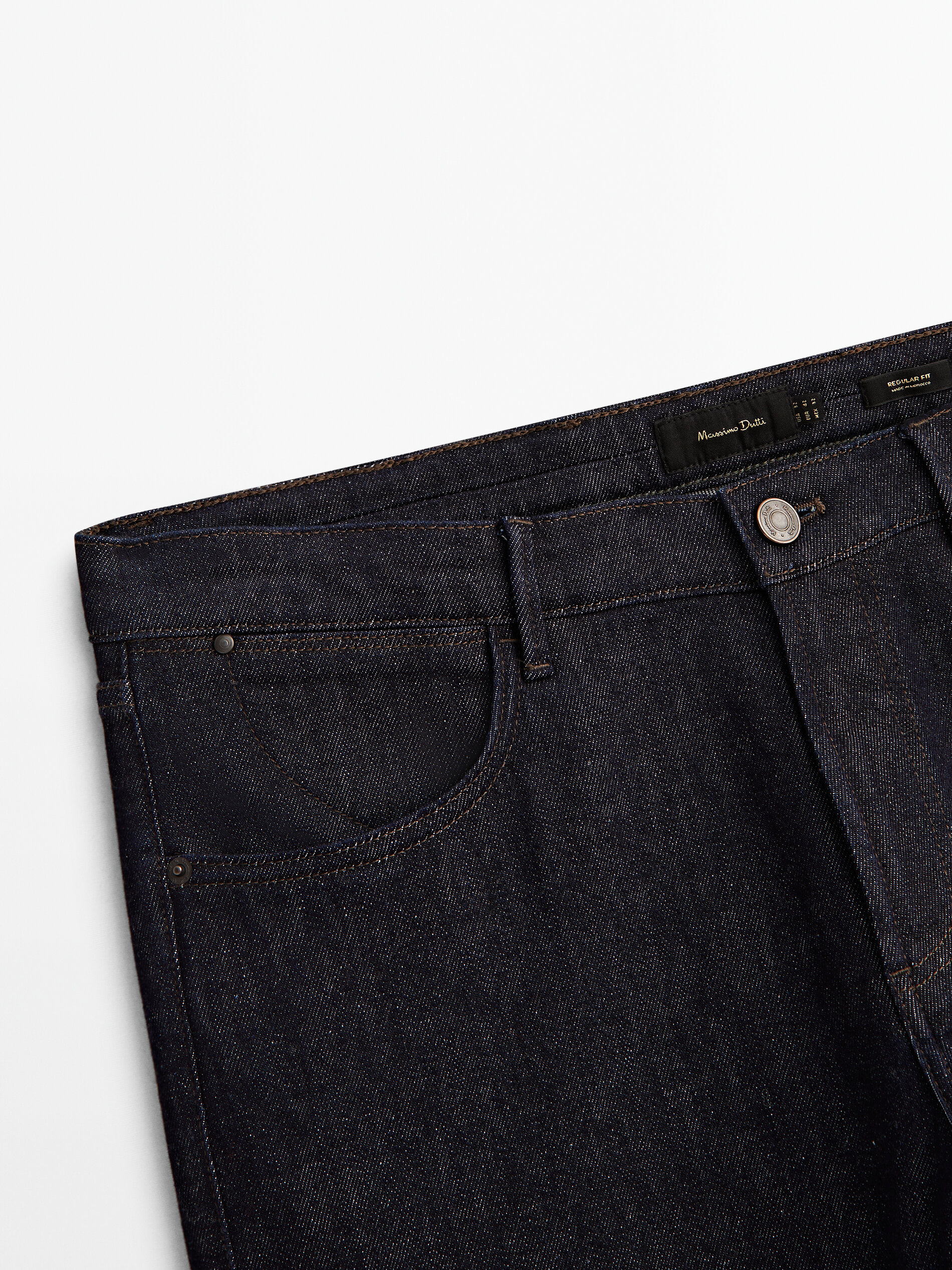 Pantalón vaquero desencolado regular fit - INDIGO